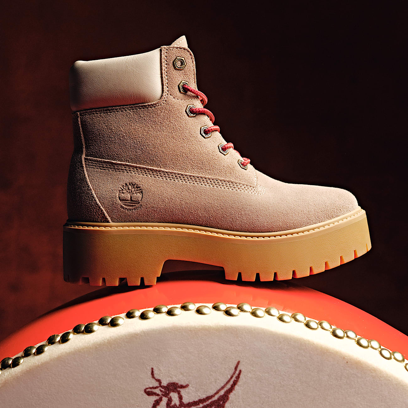 Timberland Stone Street Year of the Horse 6Inch Platform Boot for Women in Beige TBL Beige MKTG1