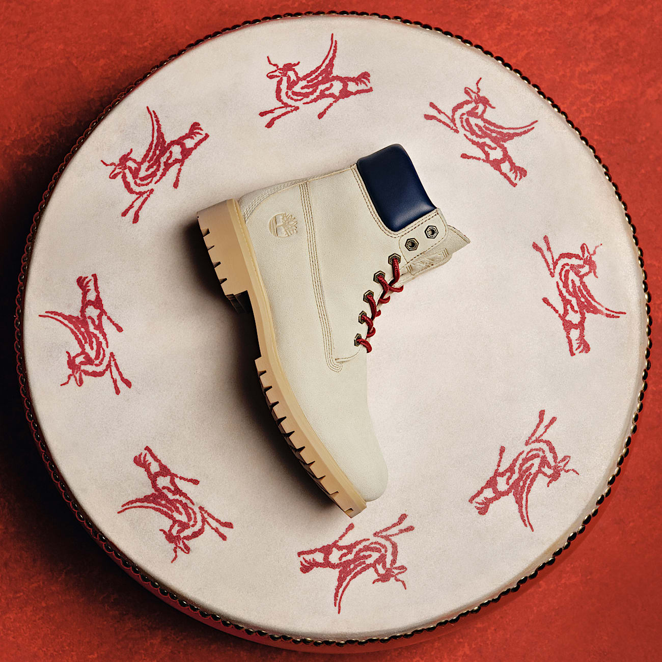 Timberland Year of the Horse Premium 6Inch Waterproof Boot for Men in Light BeigeDark Blue TBL Beige MKTG1