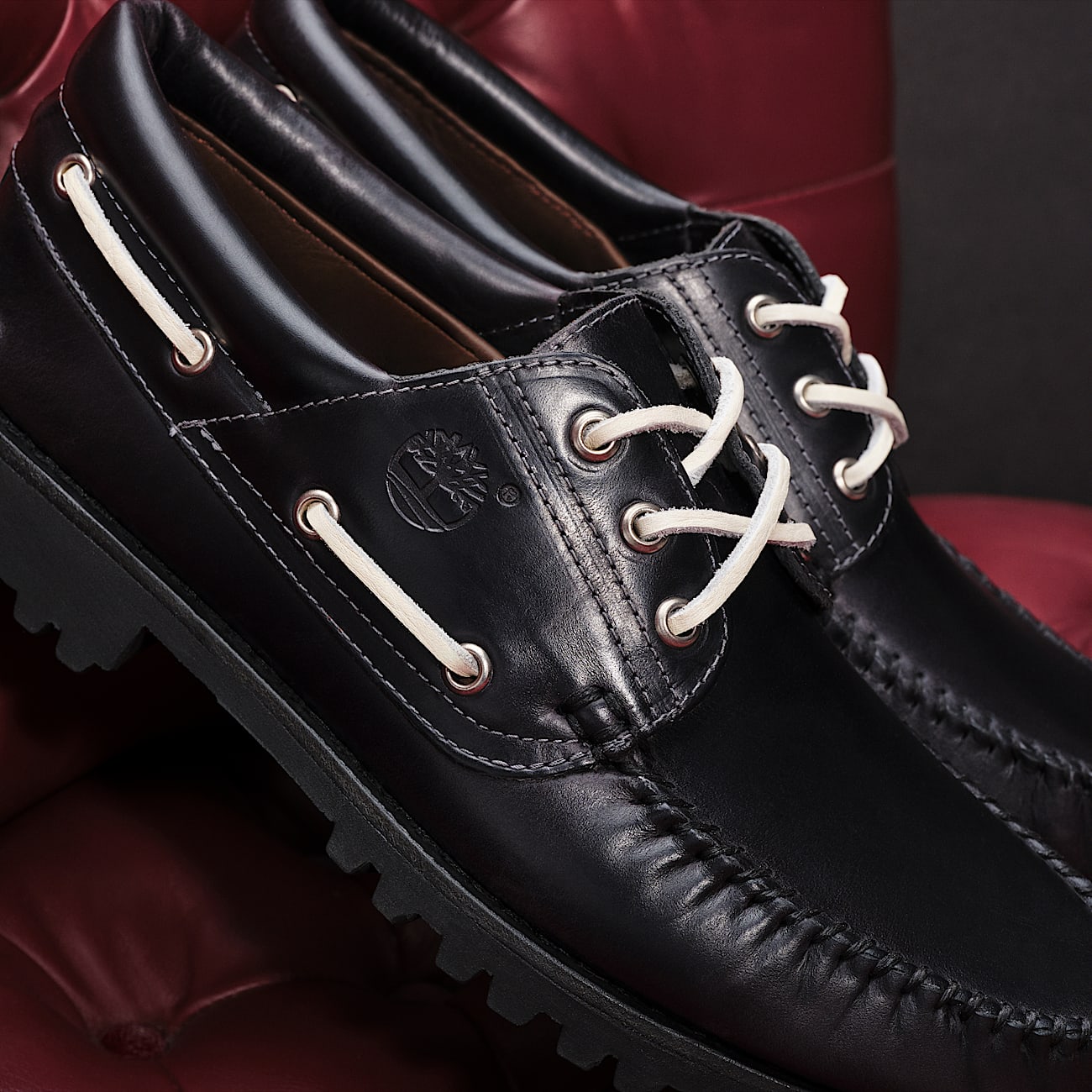 Handgenhter Timberland Road Trip 3Eye Lug Bootsschuh fr Herren in SchwarzBraun TBL Schwarz MKTG1