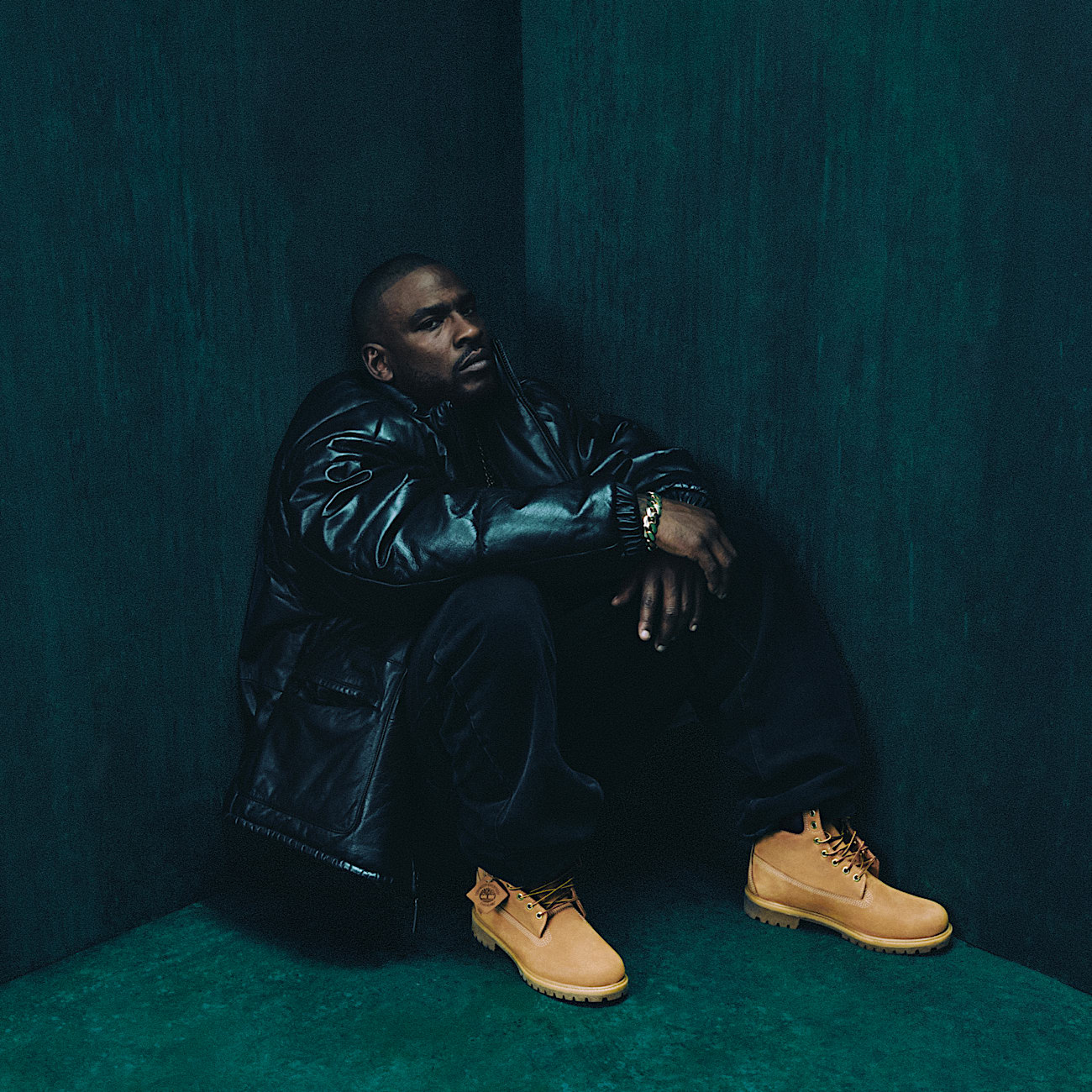 Doudoune en cuir Welch Mountain pour homme en noir TBL noir MKTG1