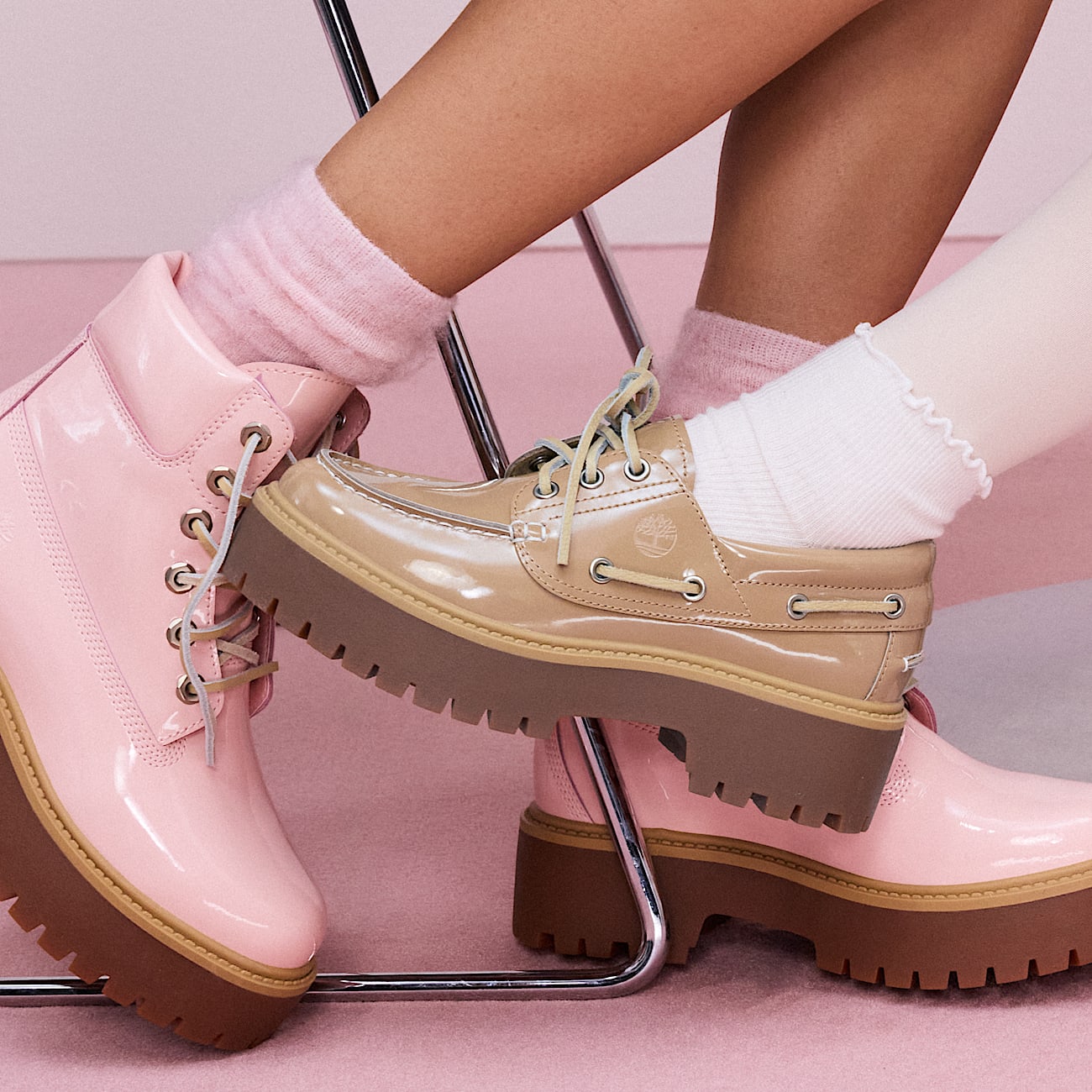 Sapato de Vela Plataforma Stone Street para Mulher em bege TBL bege MKTG3