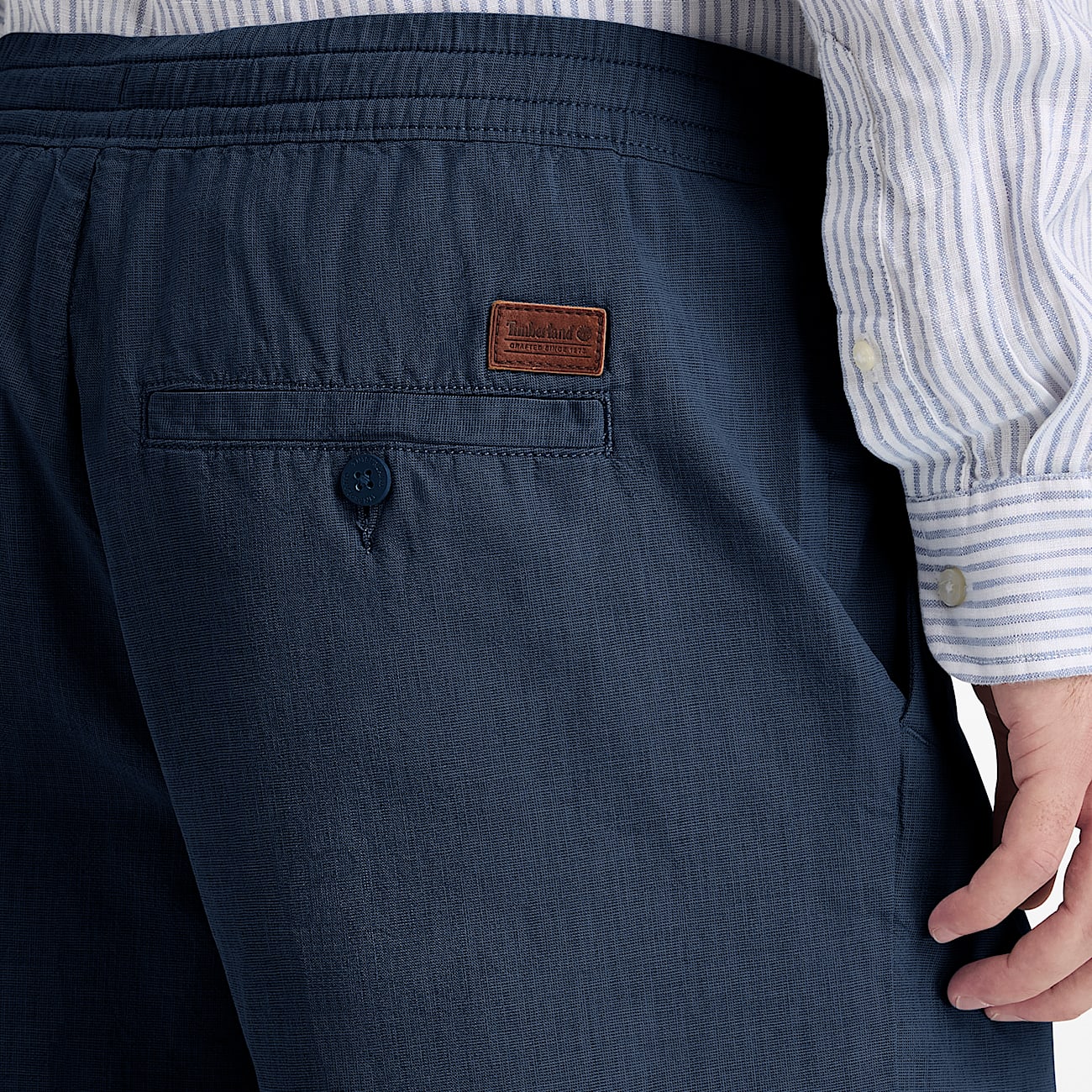 Claremont Cotton Short for Men in Dark Blue TBL Blue ALT3