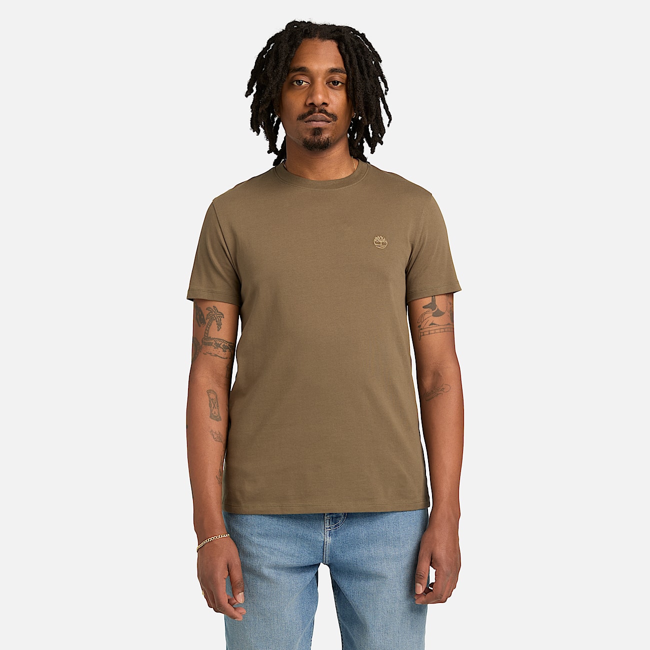 Dunstan River KurzarmTShirt fr Herren in GrnBraun TBL Grn ALT1