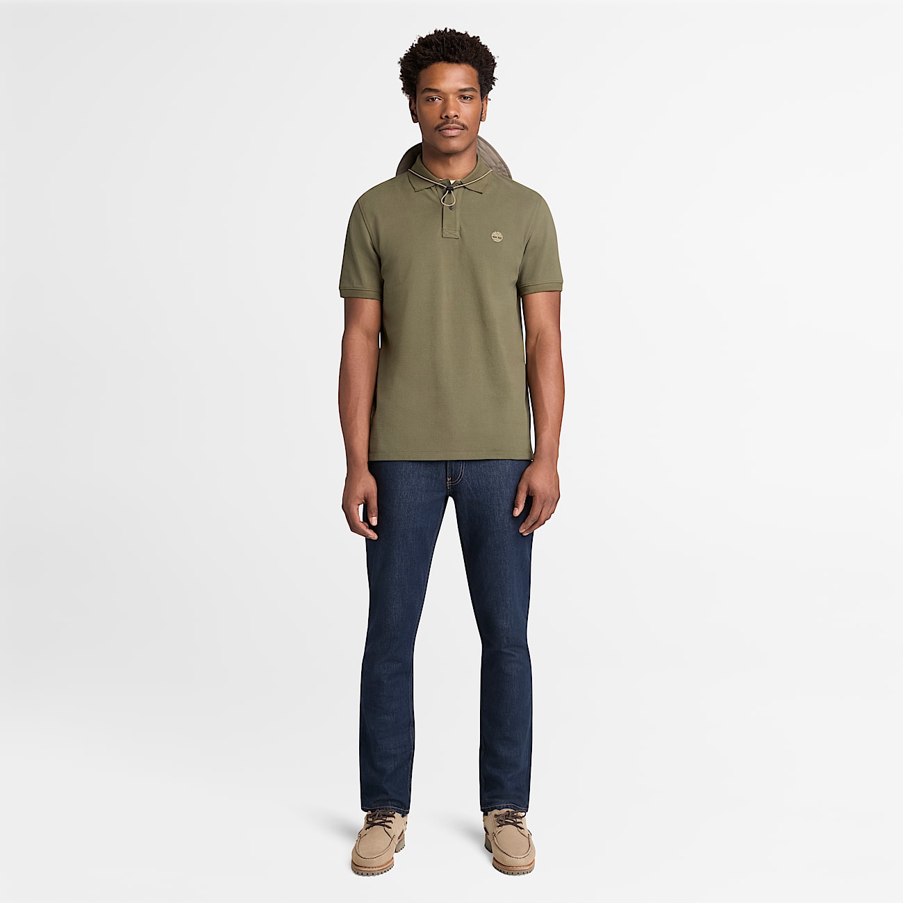 Polo in Piqu a Maniche Corte Millers River da Uomo in verde TBL verde ALT2
