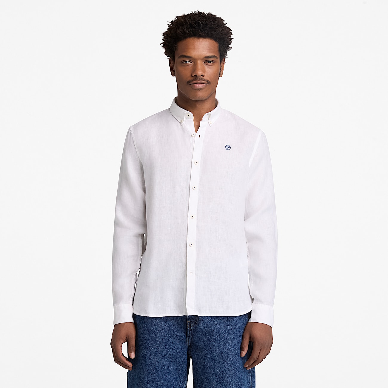 Camisa de Linho Mill Brook para Homem em branco TBL branco ALT1