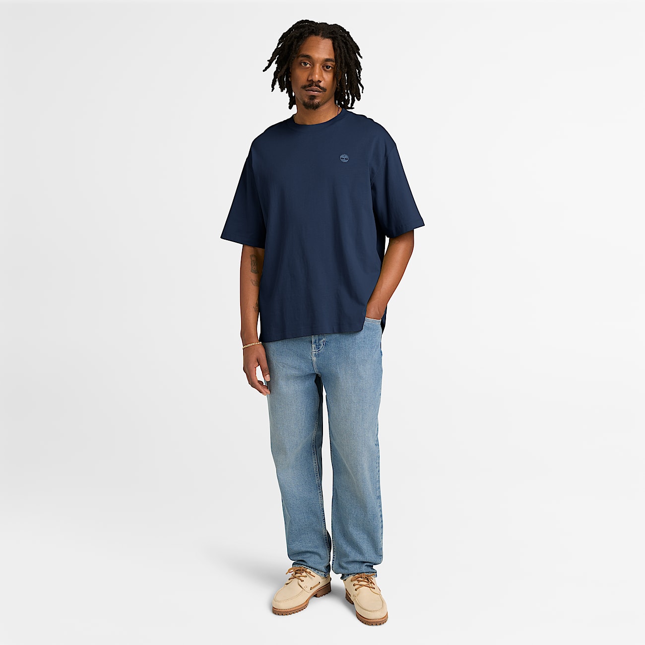 Tshirt  manches courtes Dunstan River pour homme en bleu fonc TBL bleu ALT2