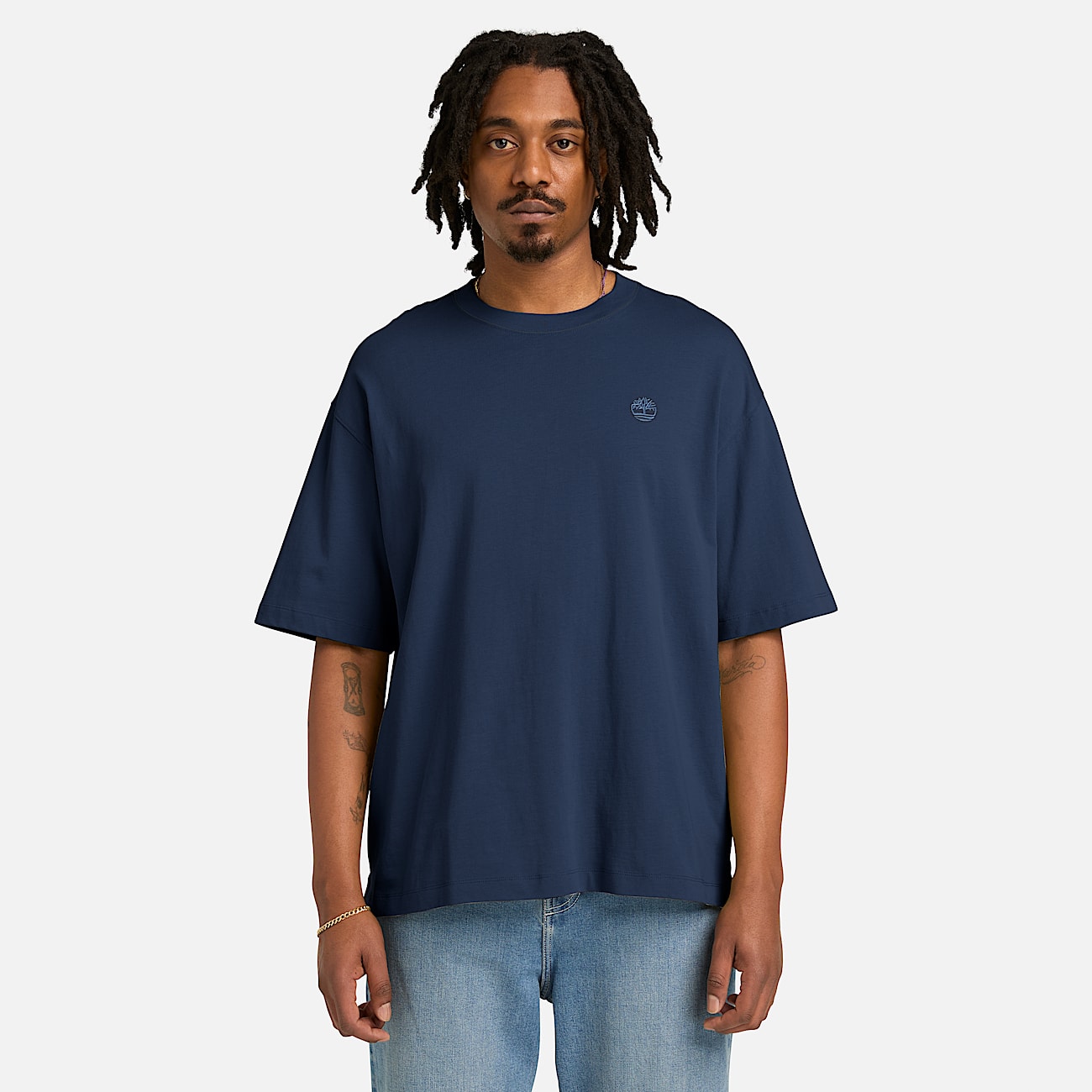 Tshirt  manches courtes Dunstan River pour homme en bleu fonc TBL bleu ALT1