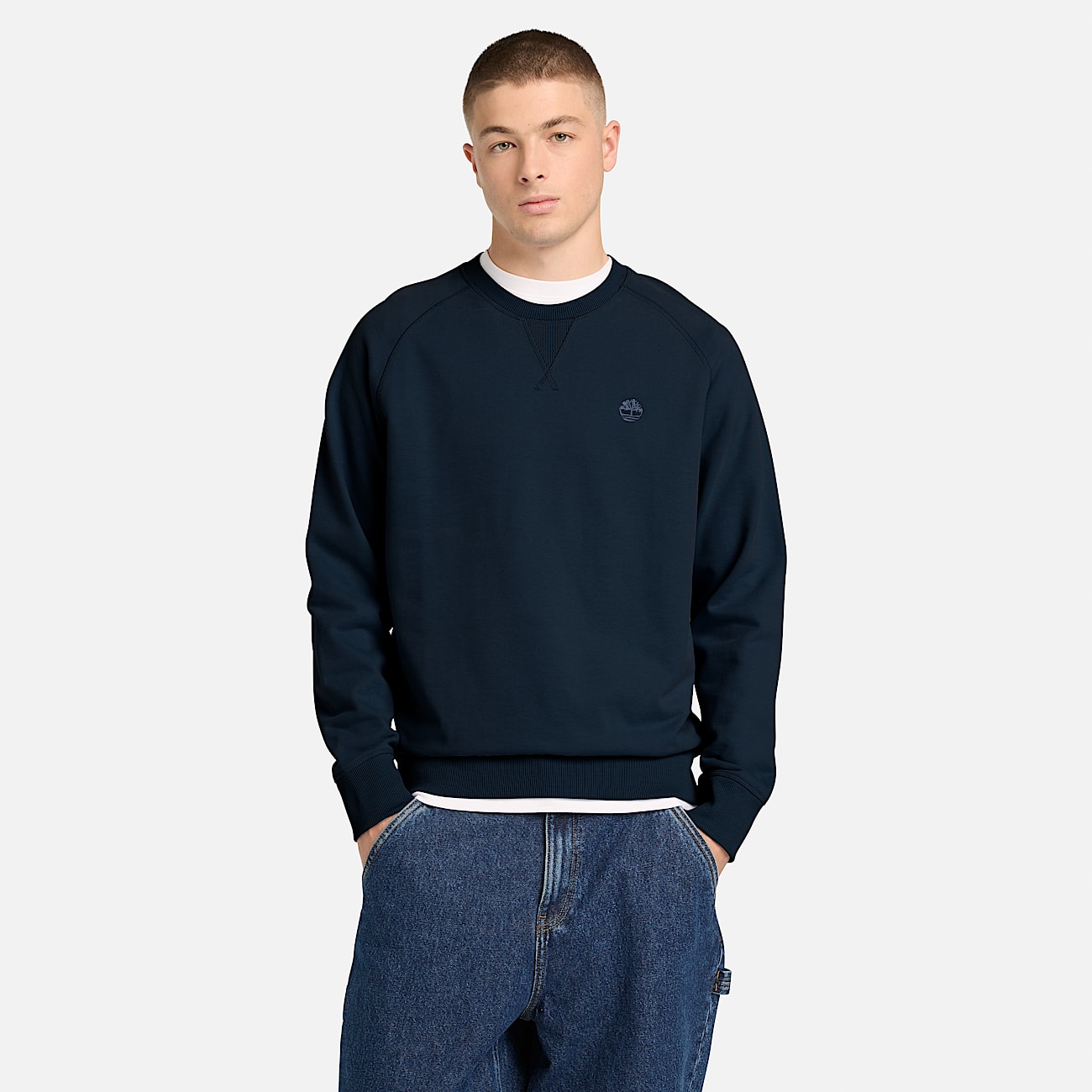 Exeter River Crewneck Sweatshirt for Men in Dark Blue TBL Blue ALT1