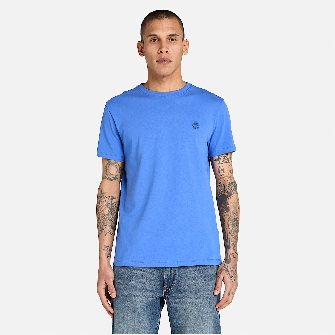 Tshirt a Maniche Corte Dunstan River da Uomo in blu TBL blu ALT1