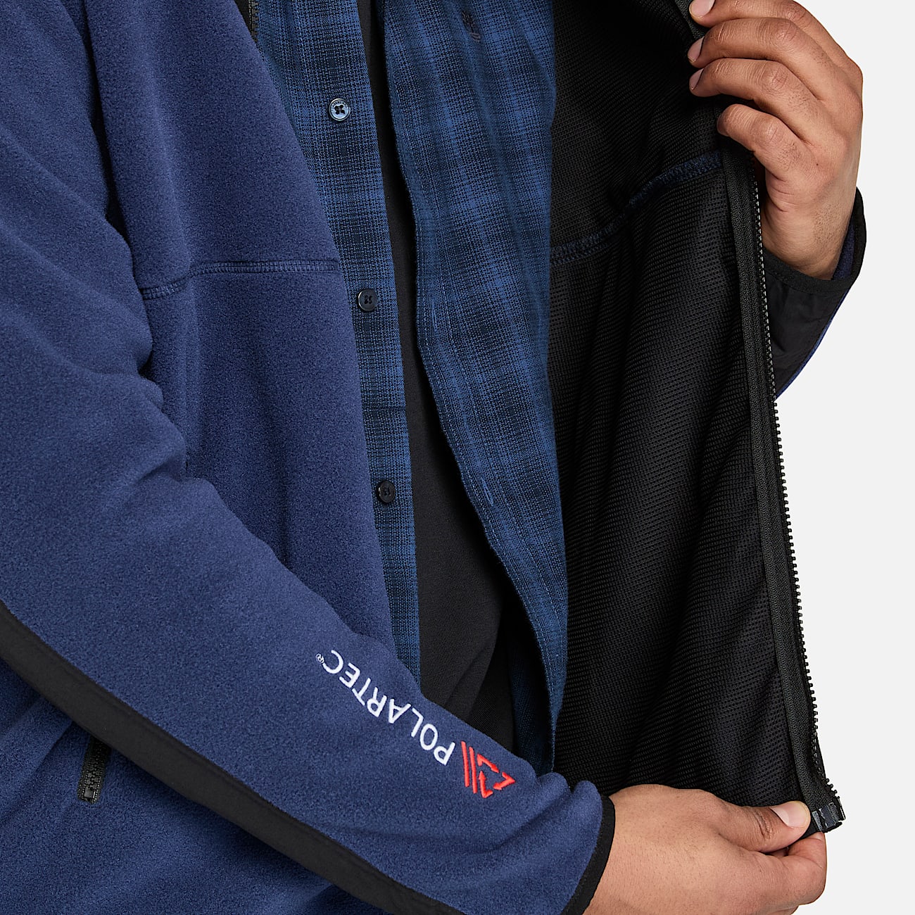 Sherburne Polartec Fleece Jacket for Men in Dark Blue TBL Blue ALT4