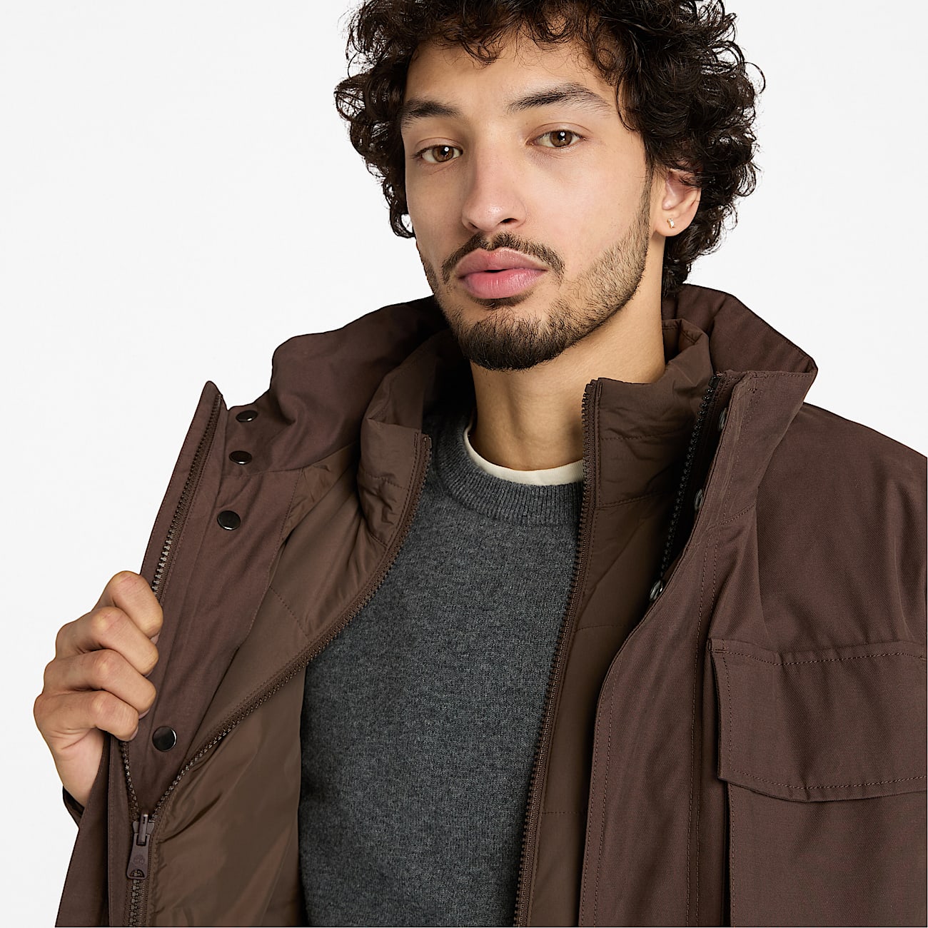 Casaco Impermevel Abington 3 em 1 para Homem em castanho TBL castanho ALT3