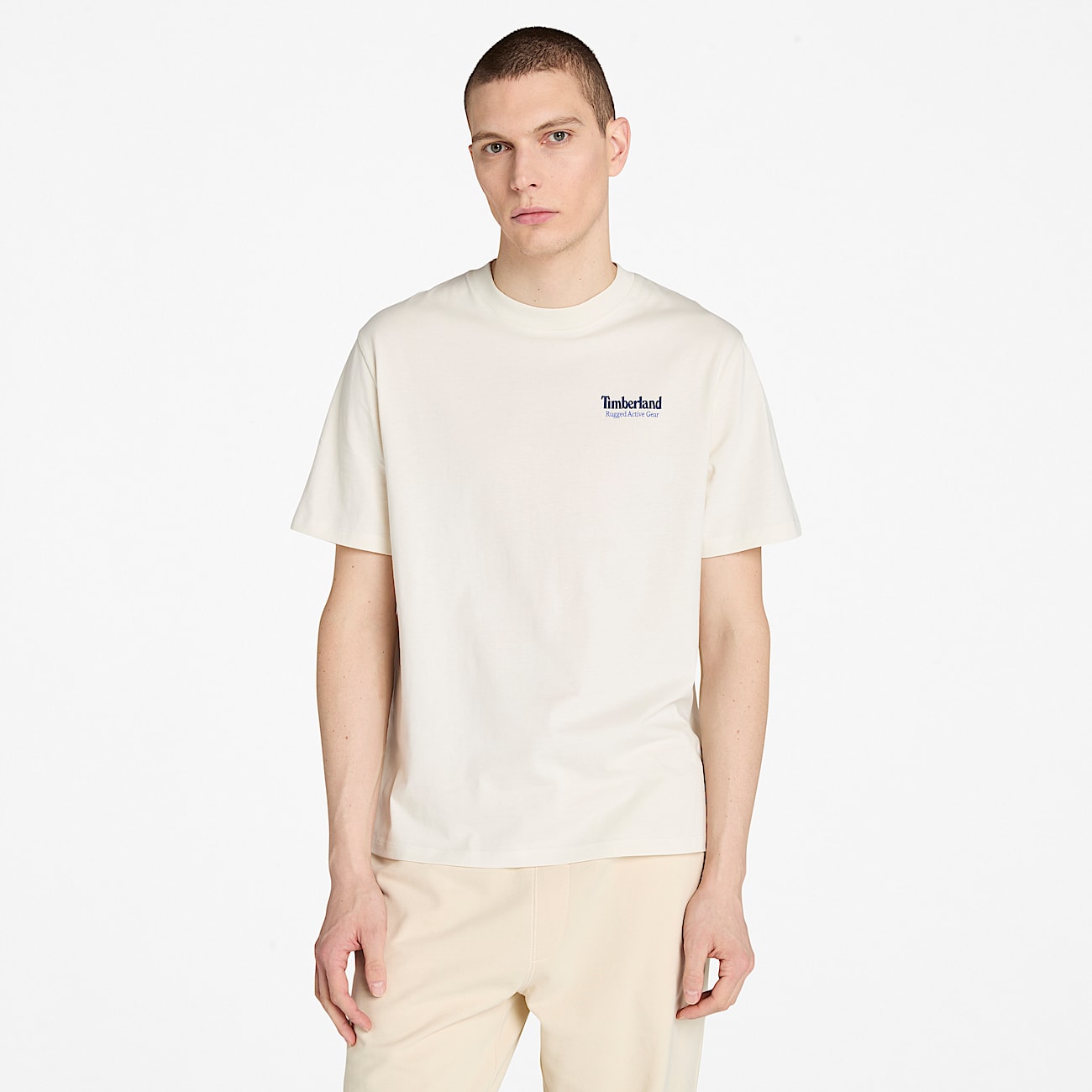 Tshirt com Grfico nas Costas Rugged Active Gear para Homem em branco TBL branco ALT1