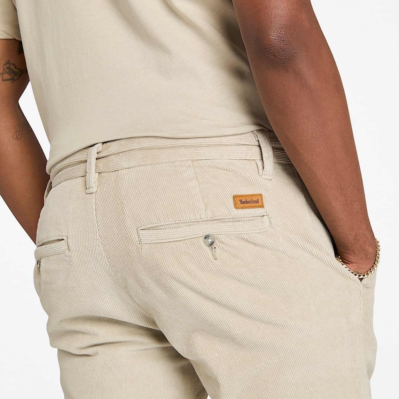 Pantaloni in Velluto a Coste Claremont da Uomo in grigio TBL grigio ALT3