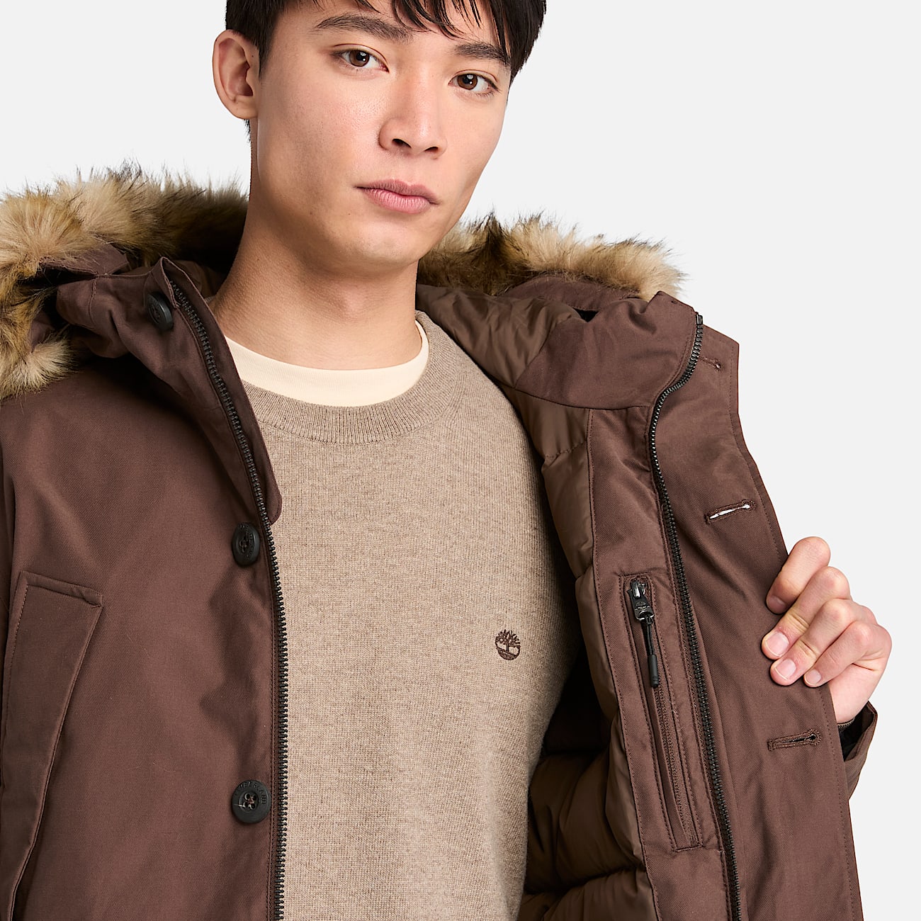 Parka Impermeabile Scar Ridge da Uomo in marrone TBL marrone ALT4