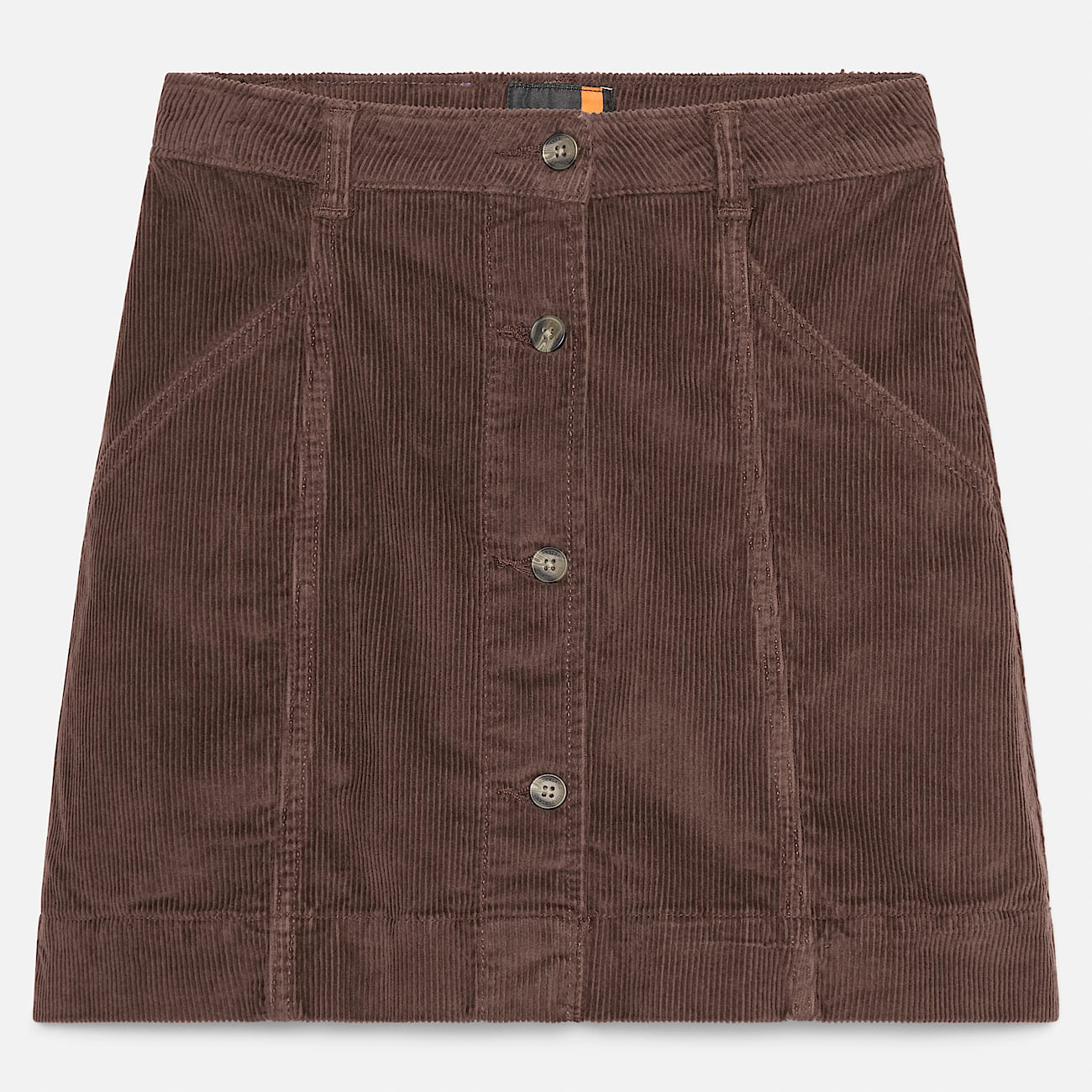 Washed Corduroy Skirt for Women in Brown