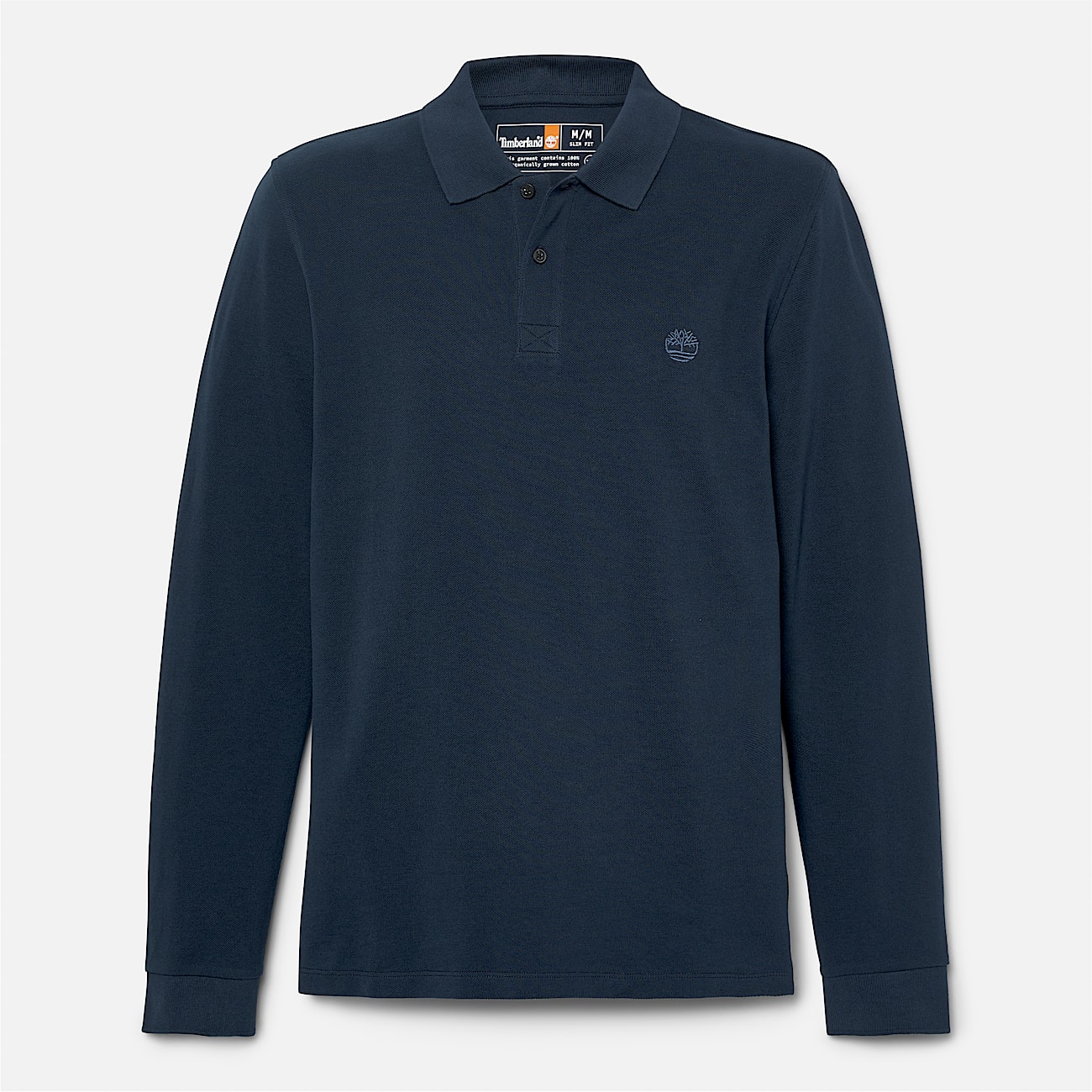 Polo em Piqu de Manga Comprida Millers River para Homem em azulescuro TBL azul HERO