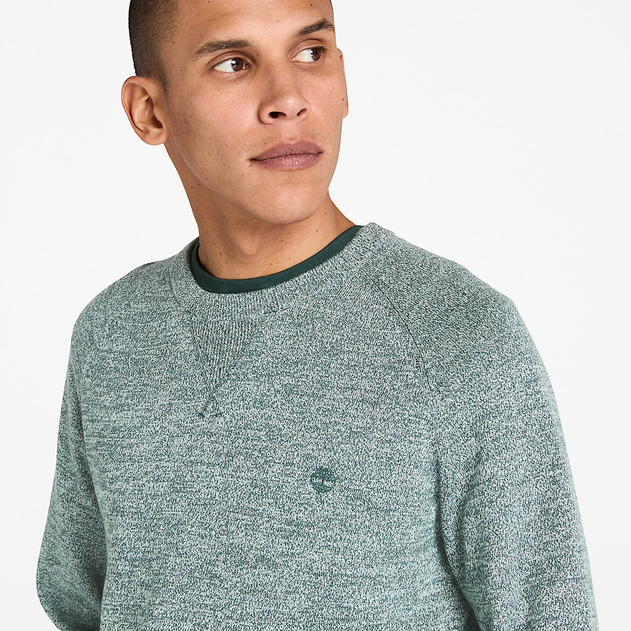 Camisola de Gola Redonda com Mangas Ragl em Algodo Williams River para Homem em cinzento TBL cinzento ALT3