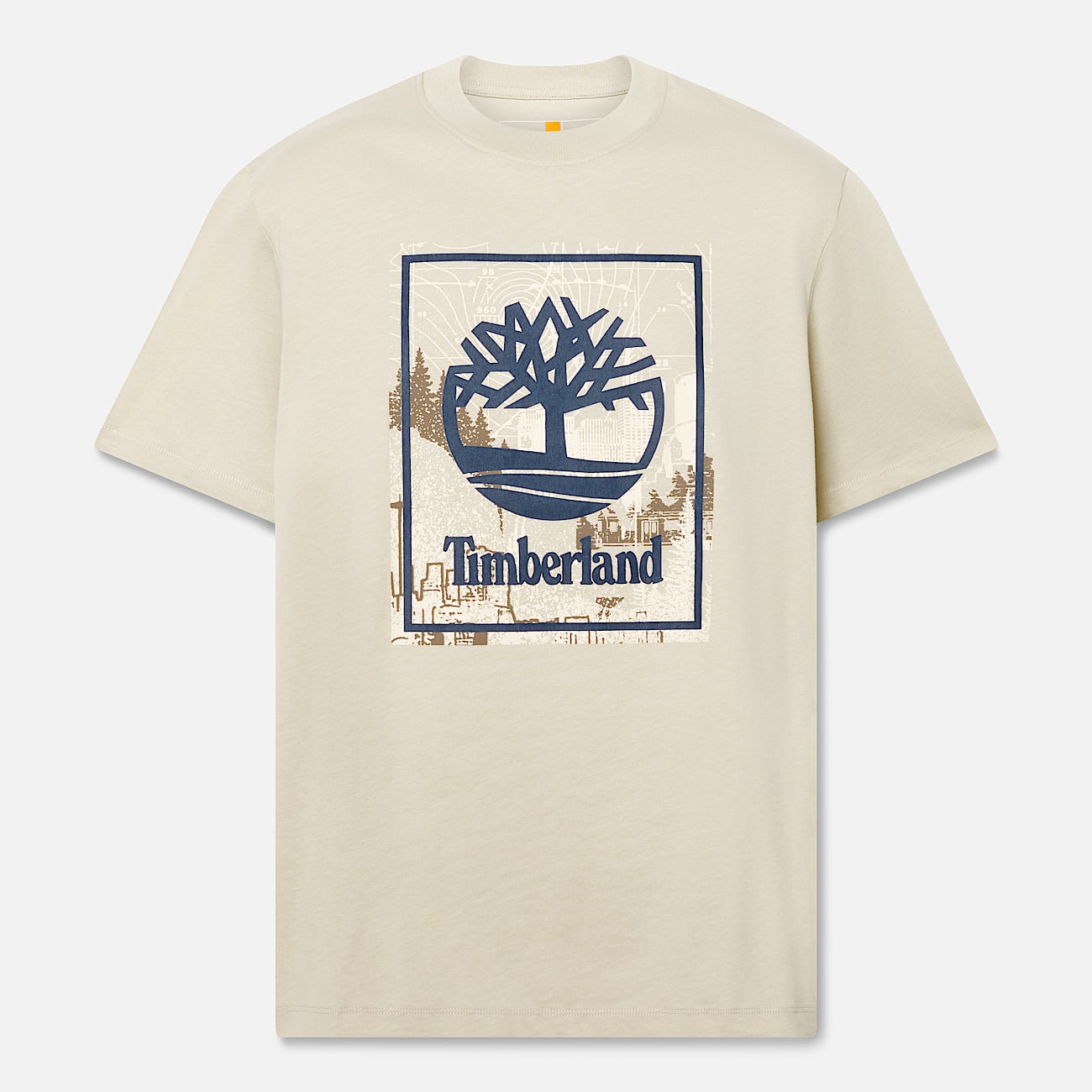 Tshirt Grfica com Logtipo Sobreposto Sazonal  Frente para Homem em cinzento TBL cinzento HERO