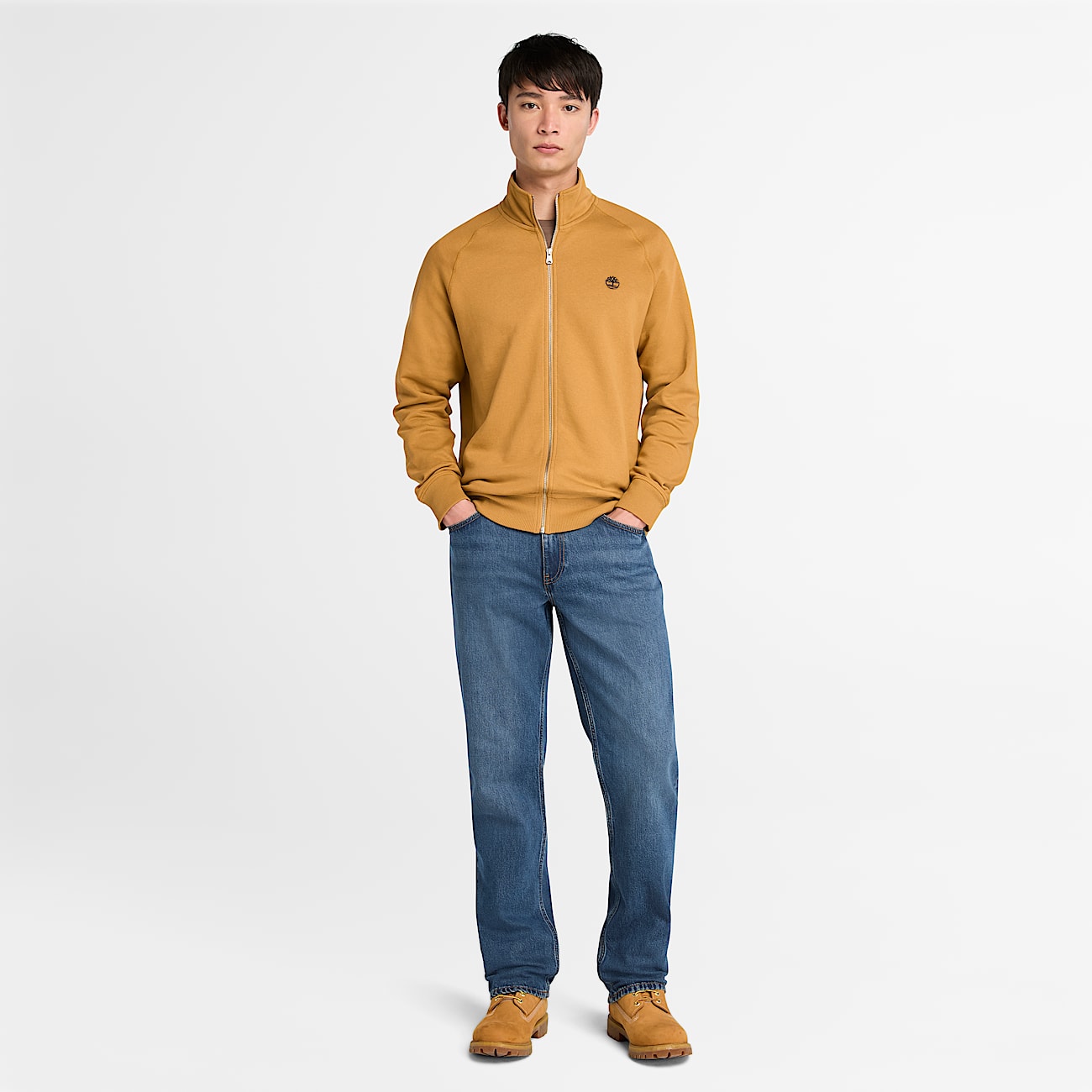 Exeter River Funnel Neck Sweatshirt for Men in Yellow TBL Yellow ALT2