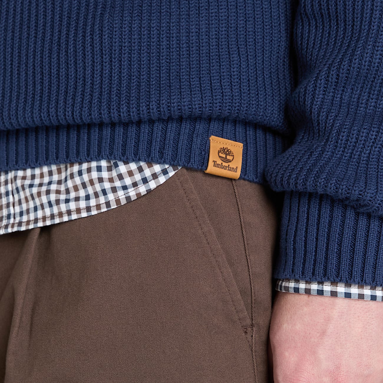 Williams River Textured QuarterZip Jumper for Men in Dark Blue TBL Blue ALT3