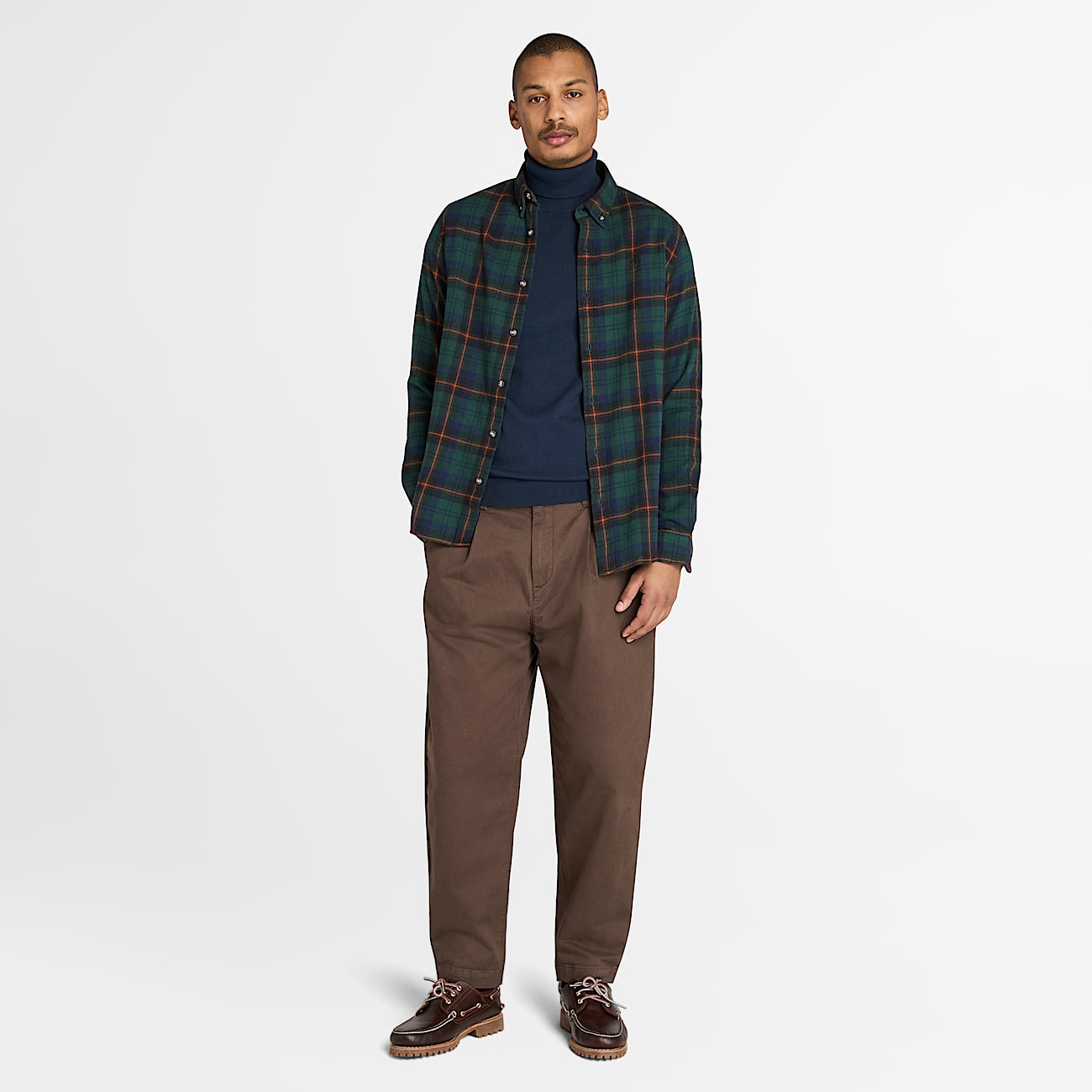 Camisola de Gola Alta em Algodo Williams River para Homem em azulescuro TBL azul ALT2