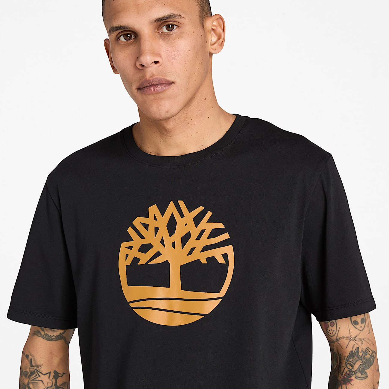 Tshirt de Manga Curta com Logtipo da rvore Kennebec River para Homem em preto TBL preto ALT3