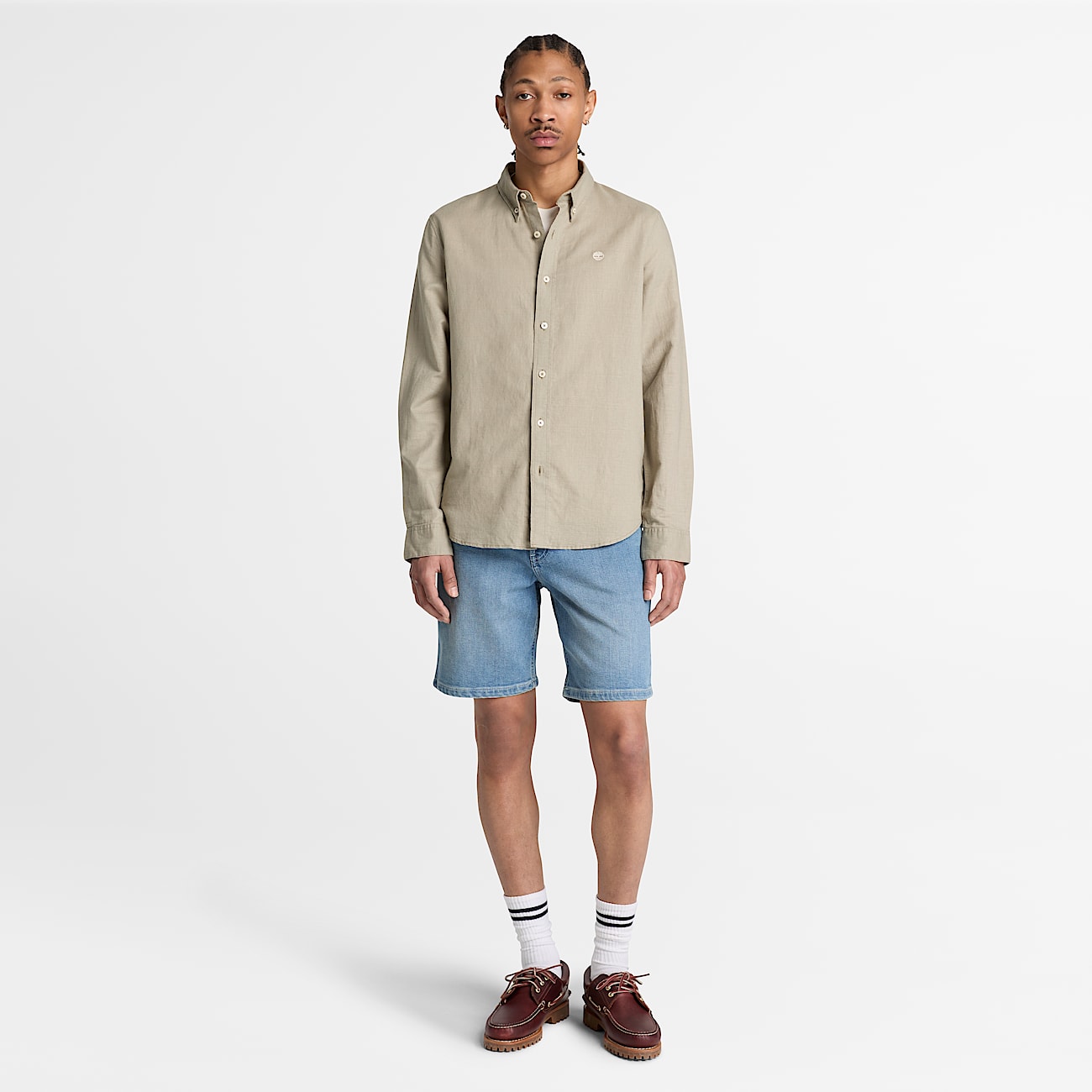 Lovell Lake BottonDownLangarmshirt fr Herren in Grau TBL Grau ALT2
