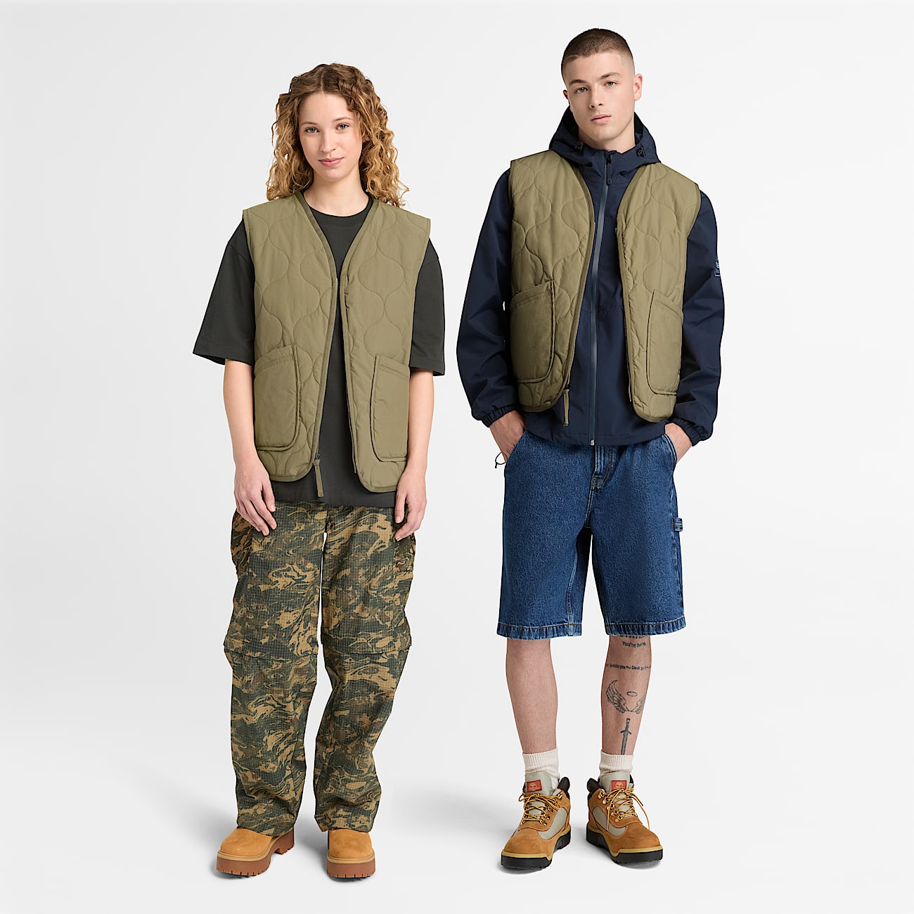 All Gender Quilted Vest in Green TBL No Color ALT1