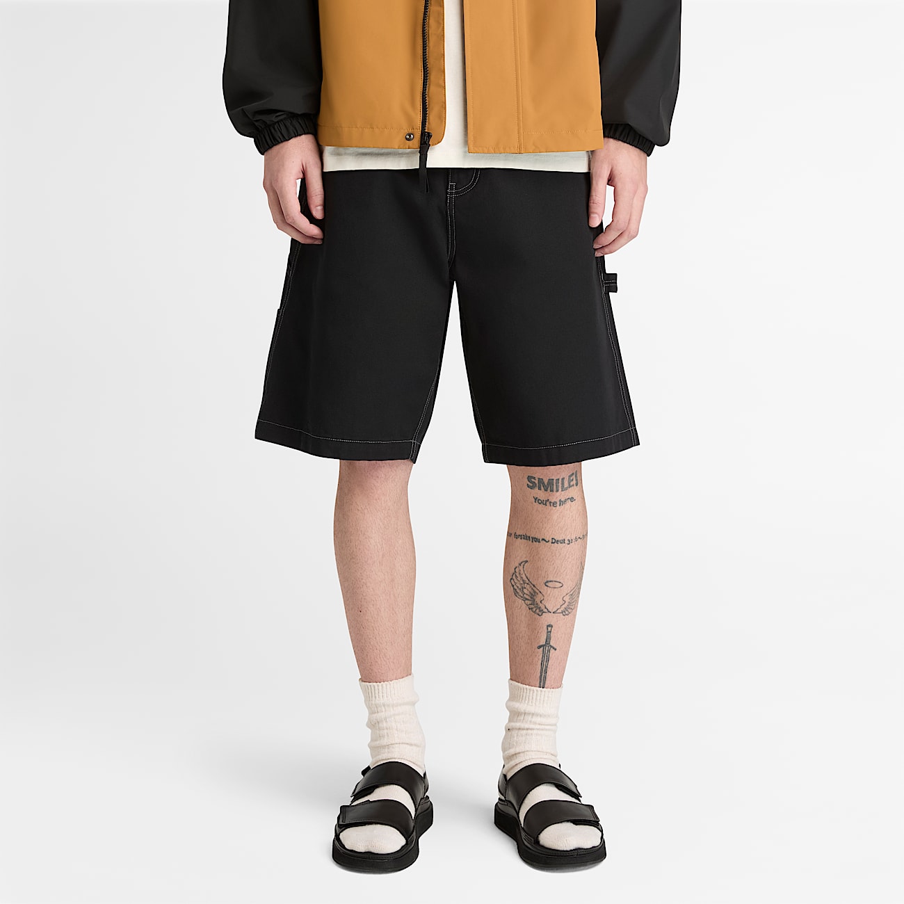 All Gender CarpenterShorts aus gewaschenem DuckCanvas in Schwarz TBL Schwarz ALT3