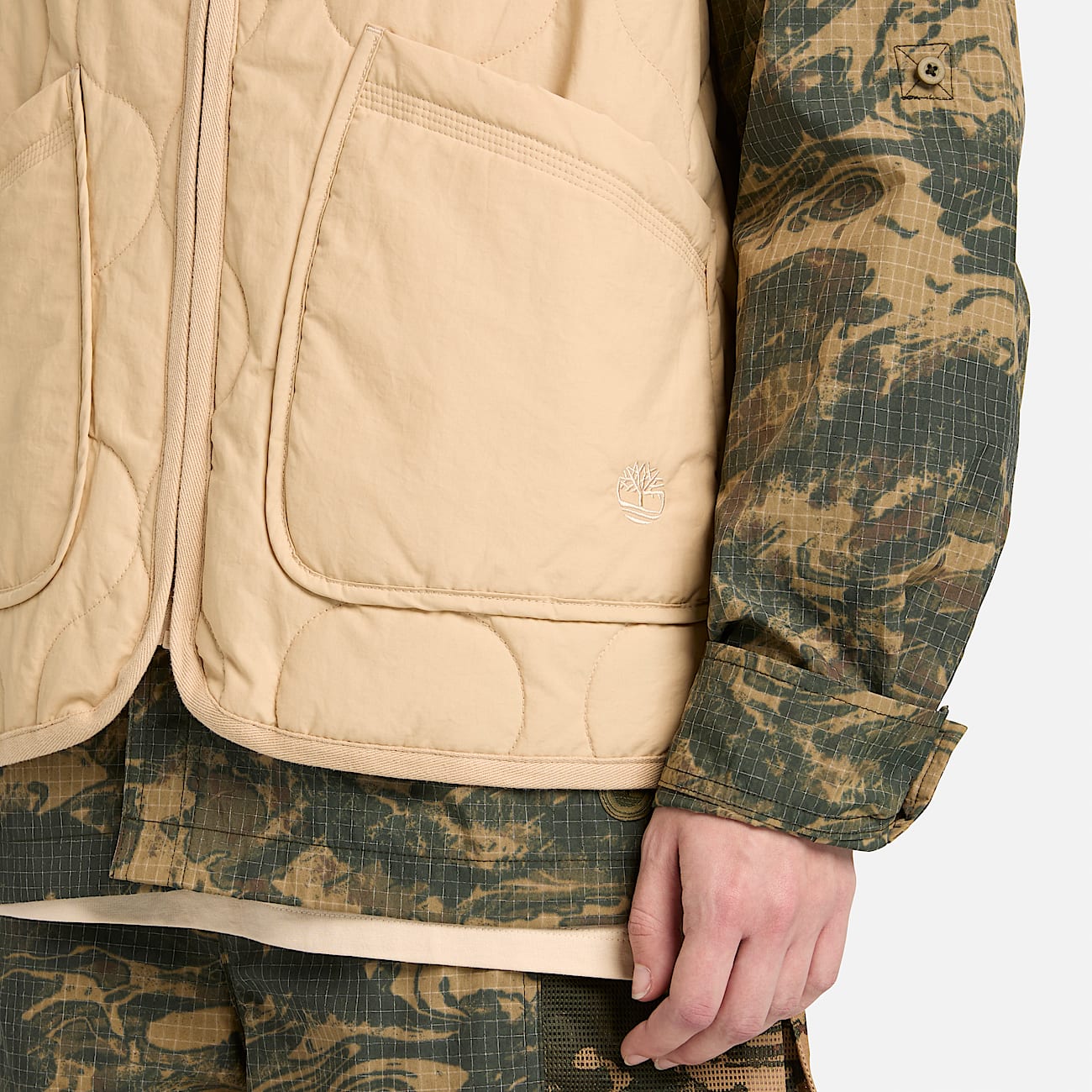 All Gender Quilted Vest in Beige TBL No Color ALT4