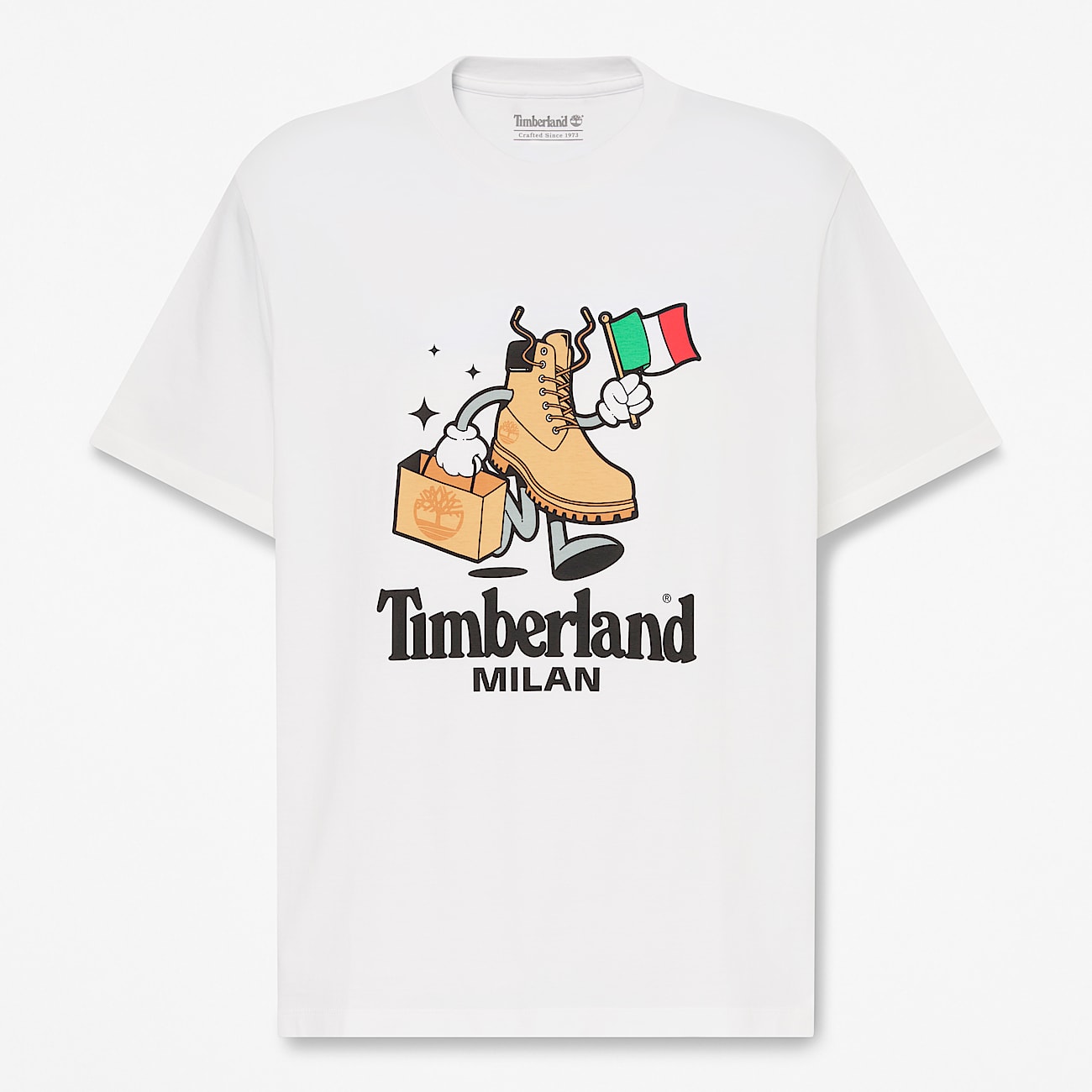 Uniseks Milan Tshirt met korte mouwen in wit TBL wit HERO