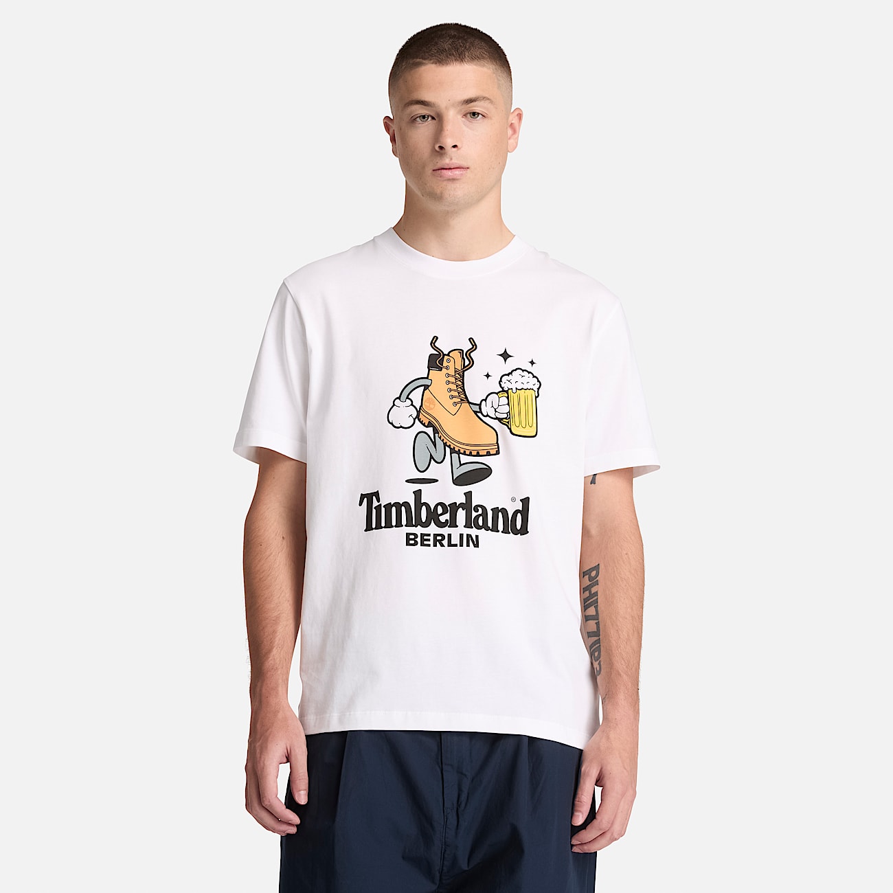 Uniseks Berlin Tshirt met korte mouwen in wit TBL wit ALT1