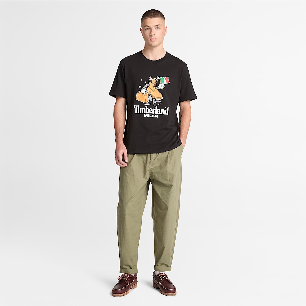 Uniseks Milan Tshirt met korte mouwen in zwart TBL zwart ALT2