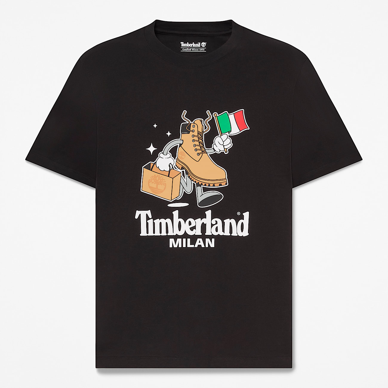 Uniseks Milan Tshirt met korte mouwen in zwart TBL zwart HERO