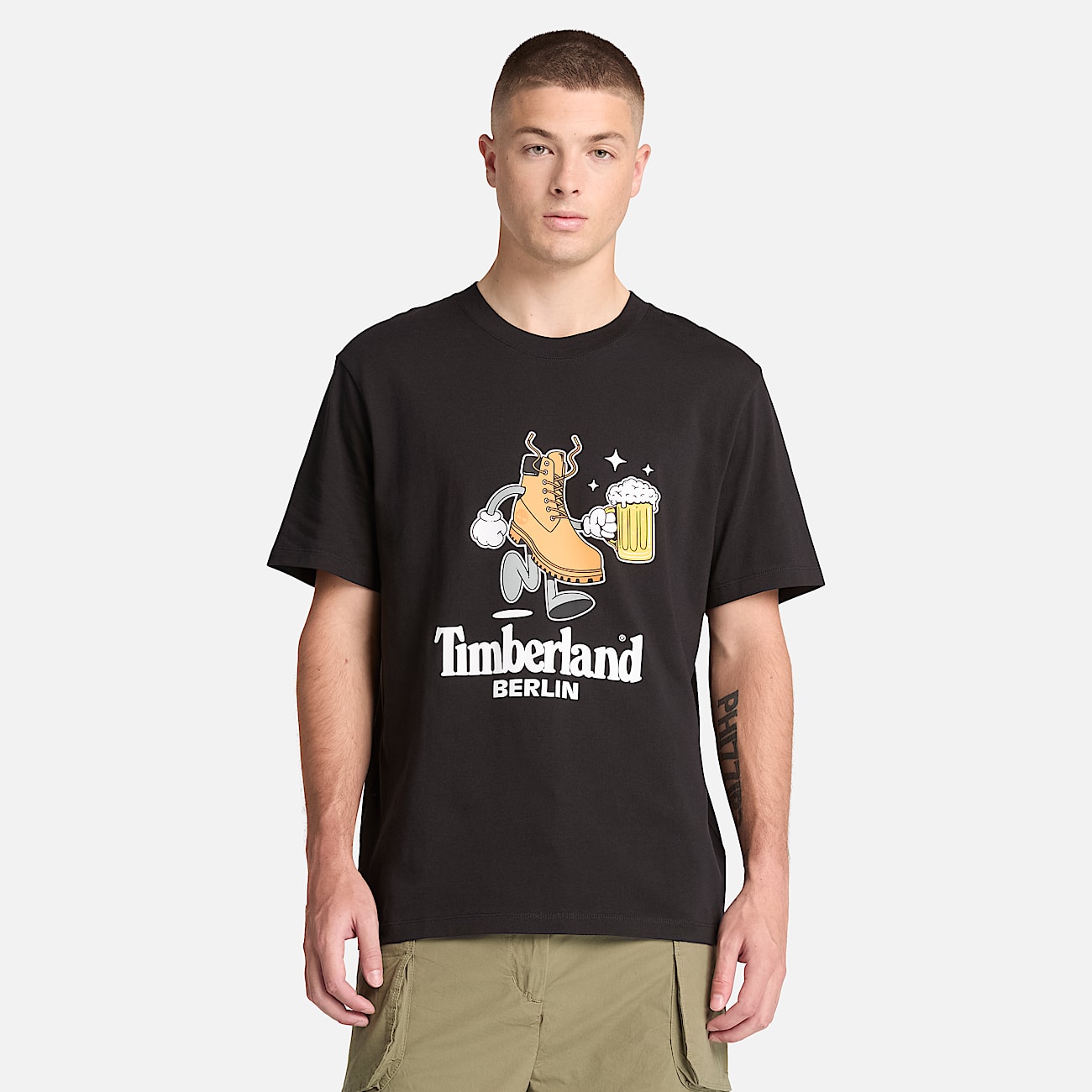 Uniseks Berlin Tshirt met korte mouwen in zwart TBL zwart ALT1