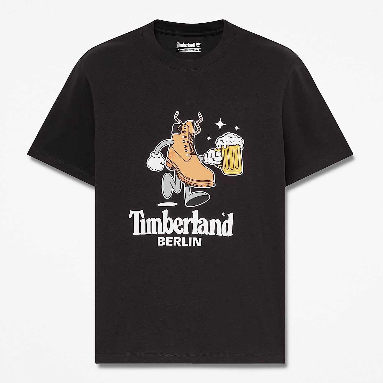 Uniseks Berlin Tshirt met korte mouwen in zwart TBL zwart HERO