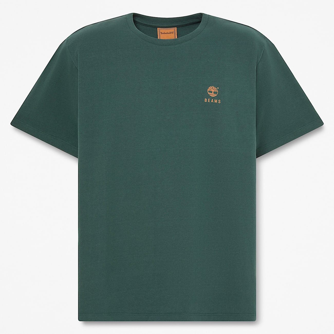 All Gender Timberland x BEAMS Cotton Print TShirt in Dark Green TBL Green HERO
