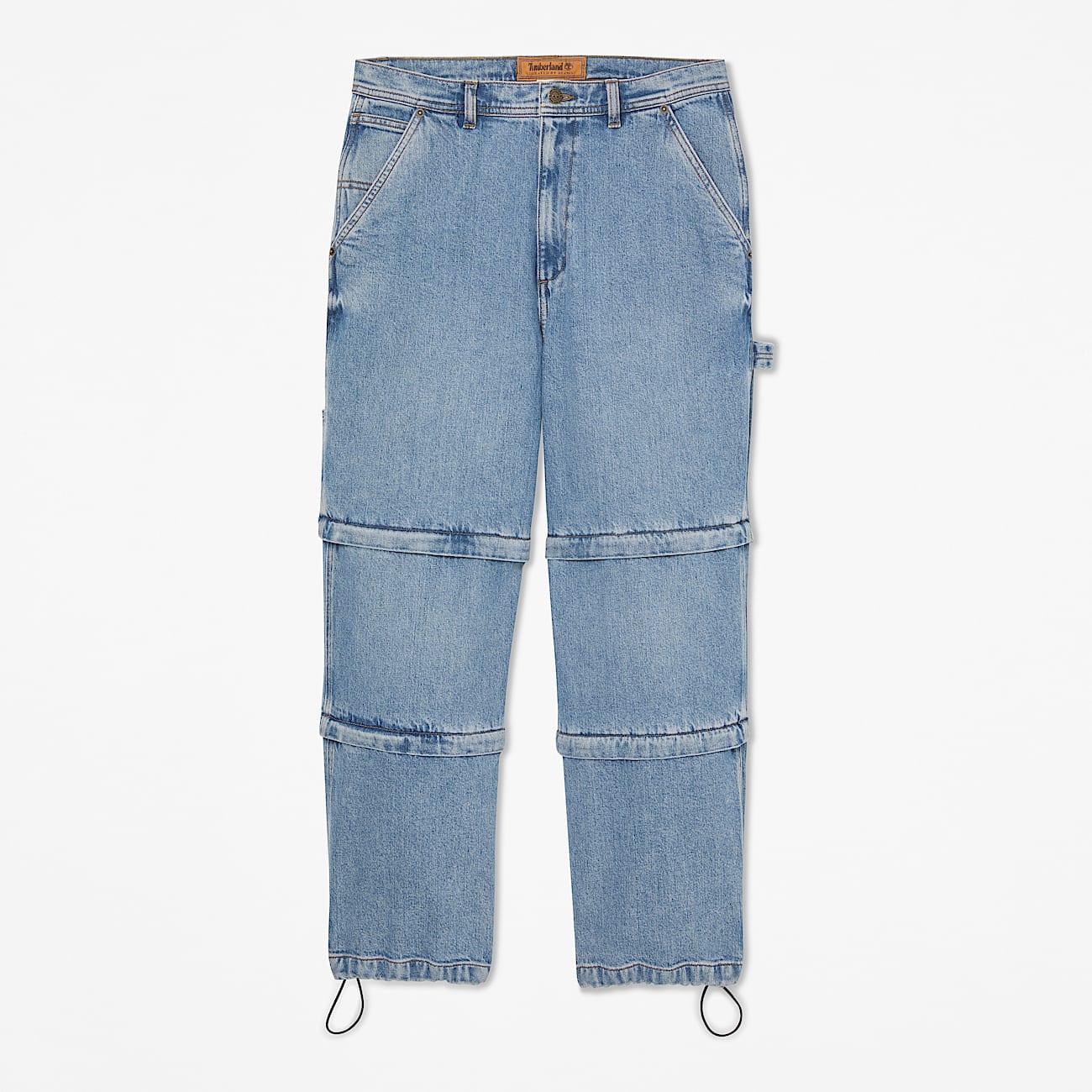 All Gender Timberland x BEAMS Denim Carpenter ZipOff Trouser in Light Blue TBL Blue HERO