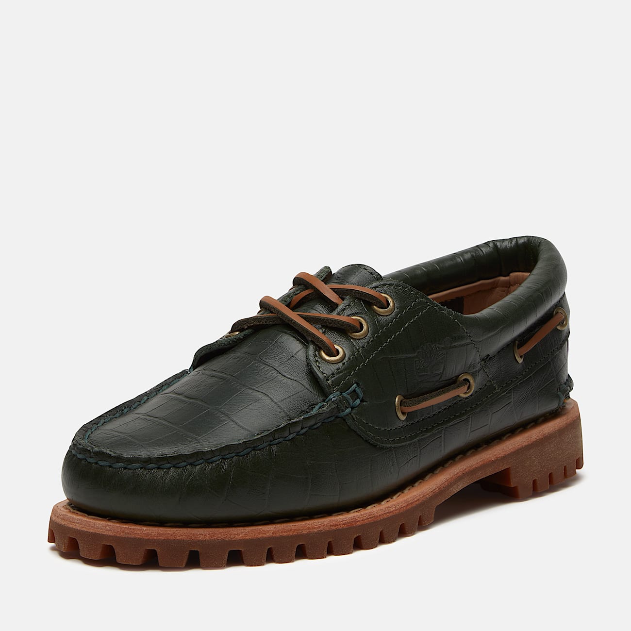 Timberland Authentic 3Eye Boat Shoe for Women in Dark Green TBL Green ALT10
