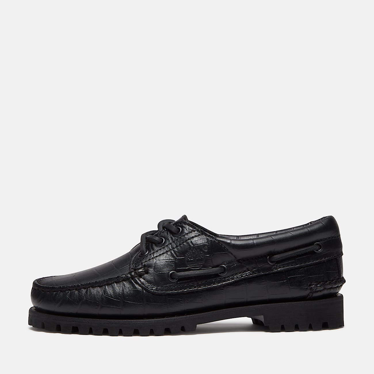 Timberland Authentic 3Eye Boat Shoe for Women in Black TBL Black ALT8