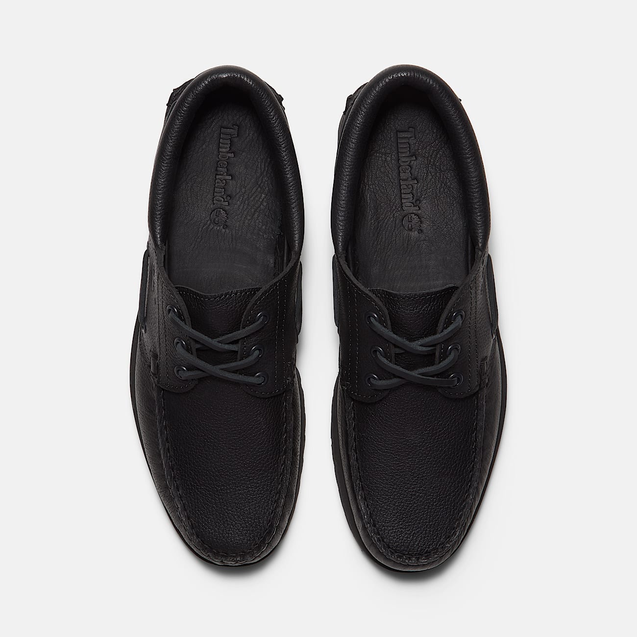 Chaussure bateau cousue main  3 illets Authentic Timberland pour homme en noir TBL noir ALT2