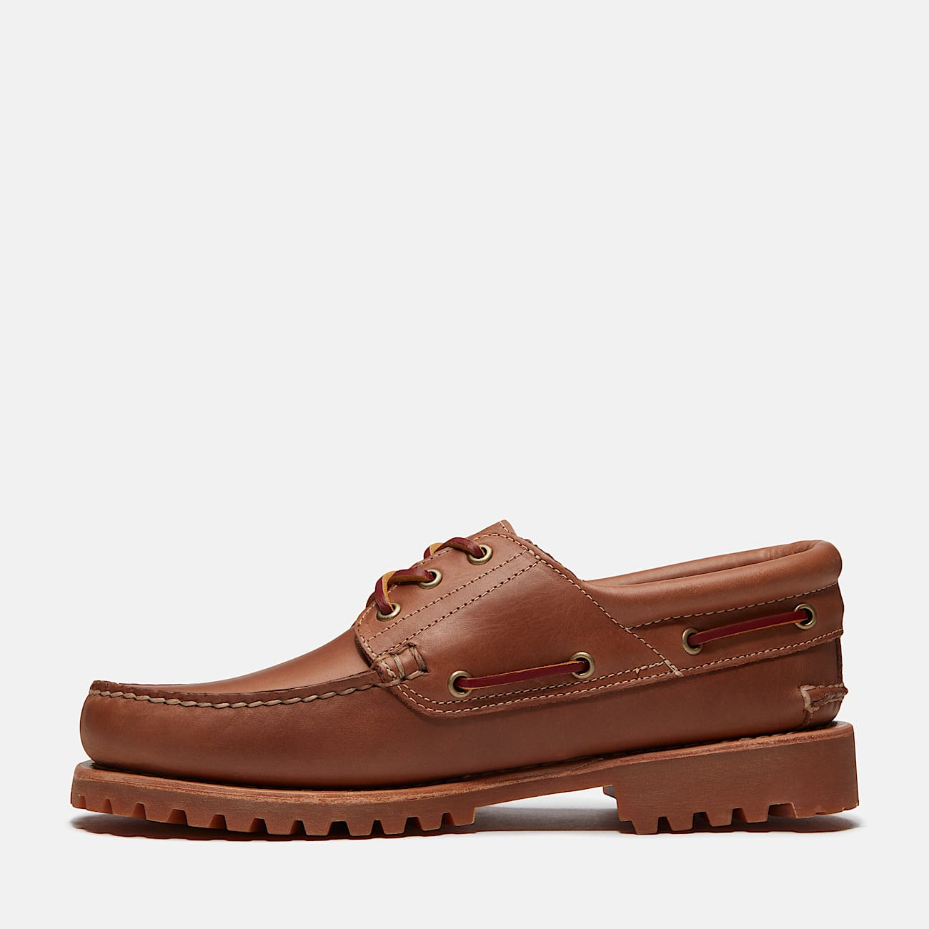 Timberland Authentic 3Eye Lug Handsewn Boat Shoe for Men in Brown TBL Brown ALT6