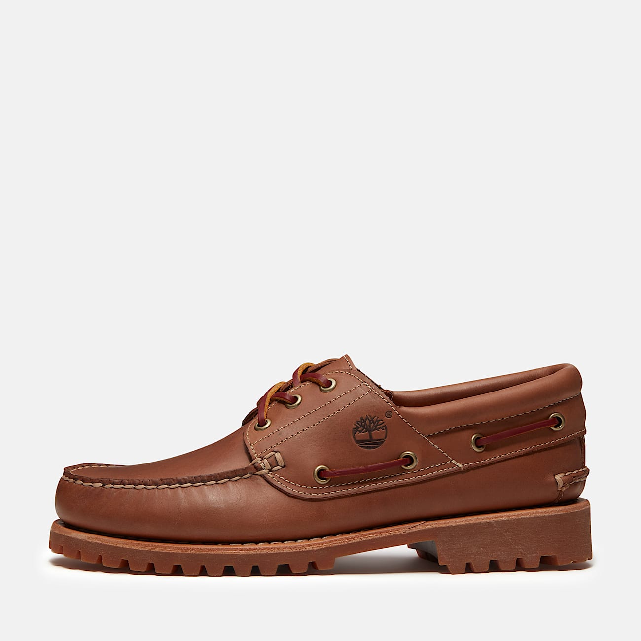 Timberland Authentic 3Eye Lug Handsewn Boat Shoe for Men in Brown TBL Brown ALT8