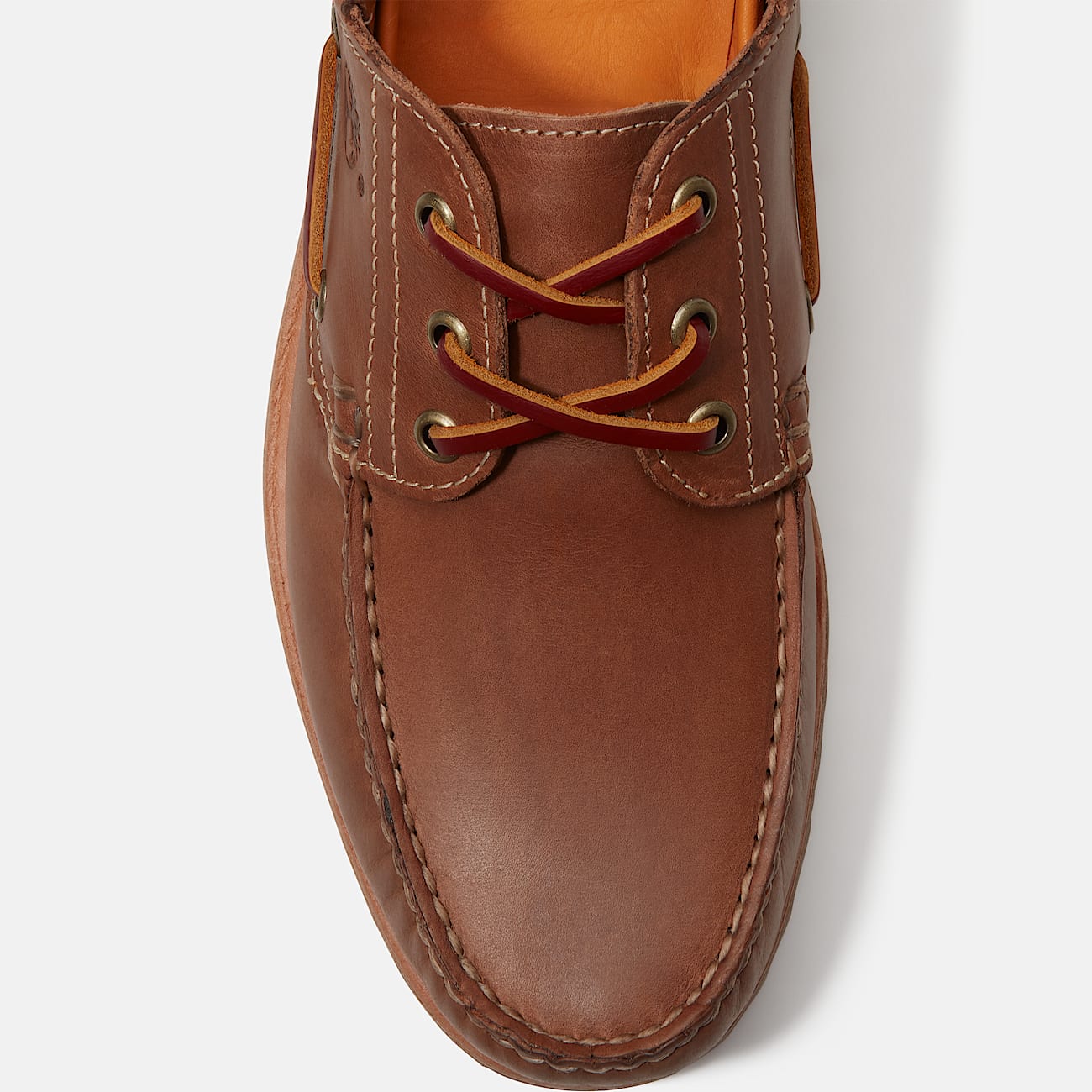 Timberland Authentic 3Eye Lug Handsewn Boat Shoe for Men in Brown TBL Brown ALT7
