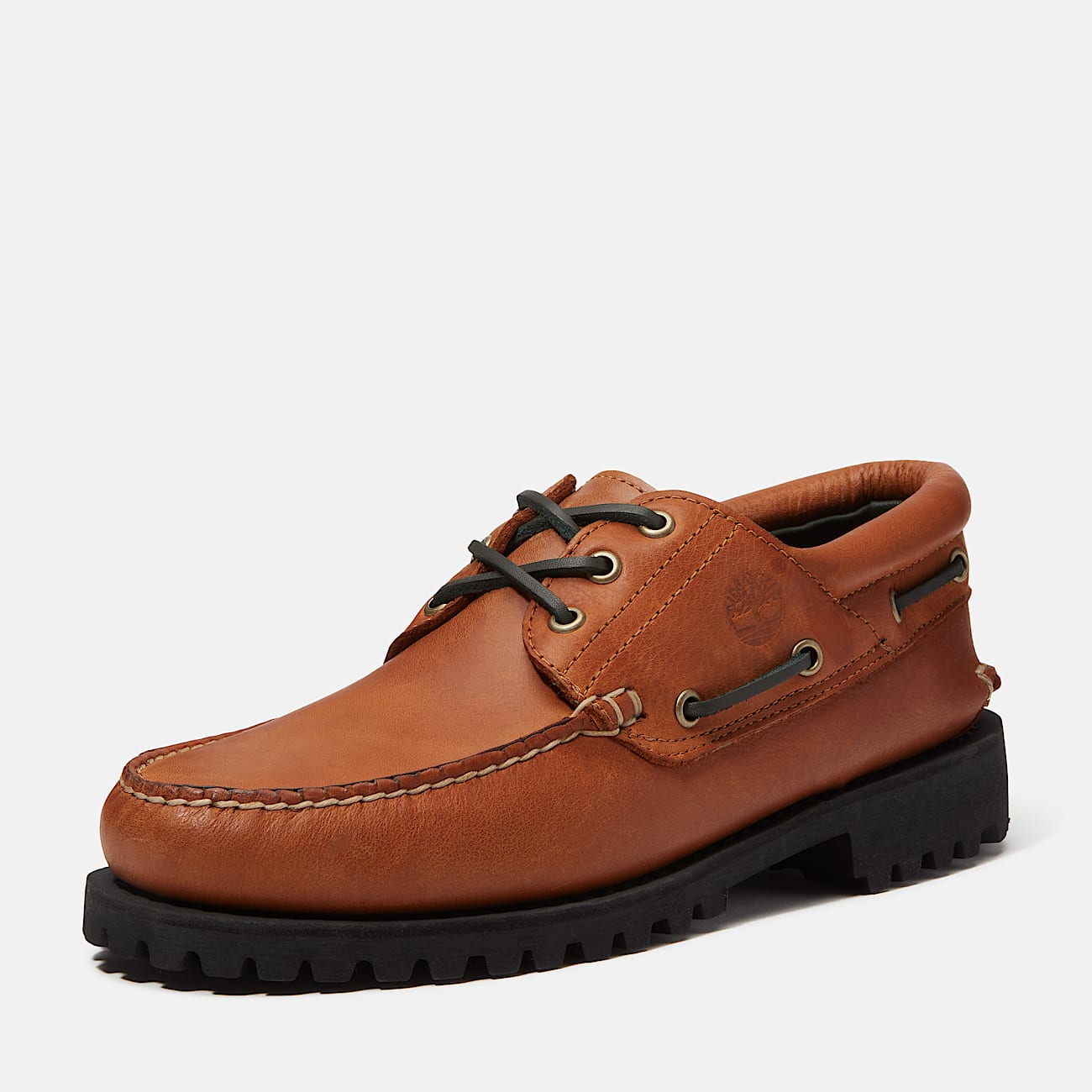 Timberland Authentic 3Eye Lug Handsewn Boat Shoe for Men in YellowBlack TBL Yellow ALT9