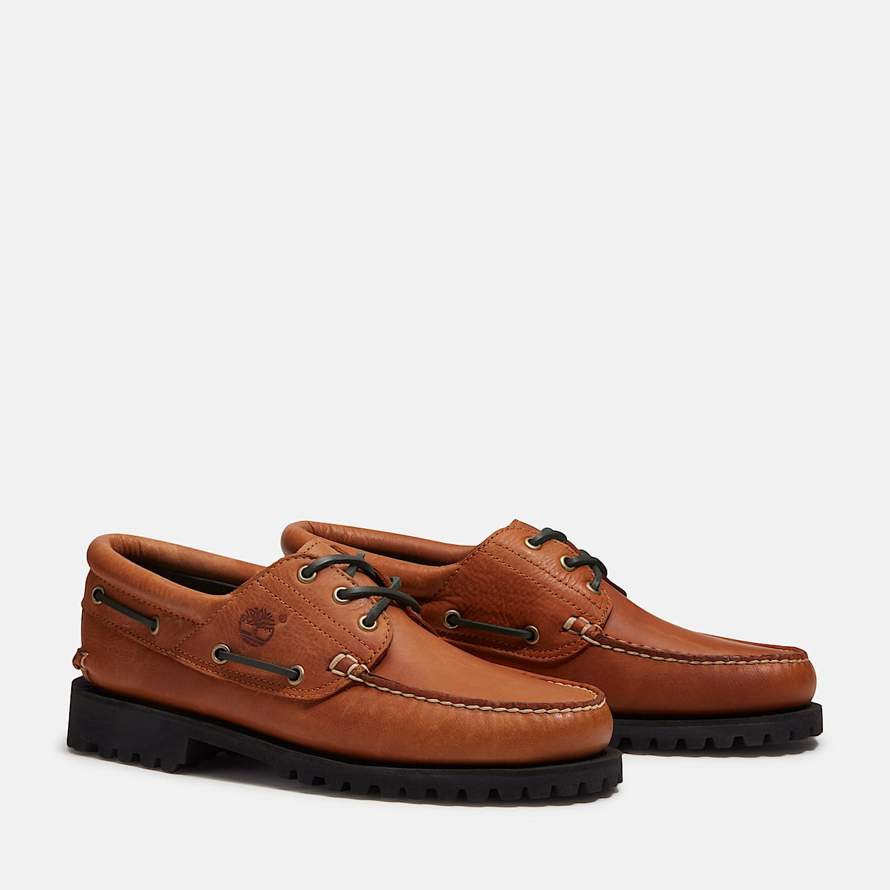 Chaussure bateau cousue main  3 illets Authentic Timberland pour homme en marron TBL marron ALT4
