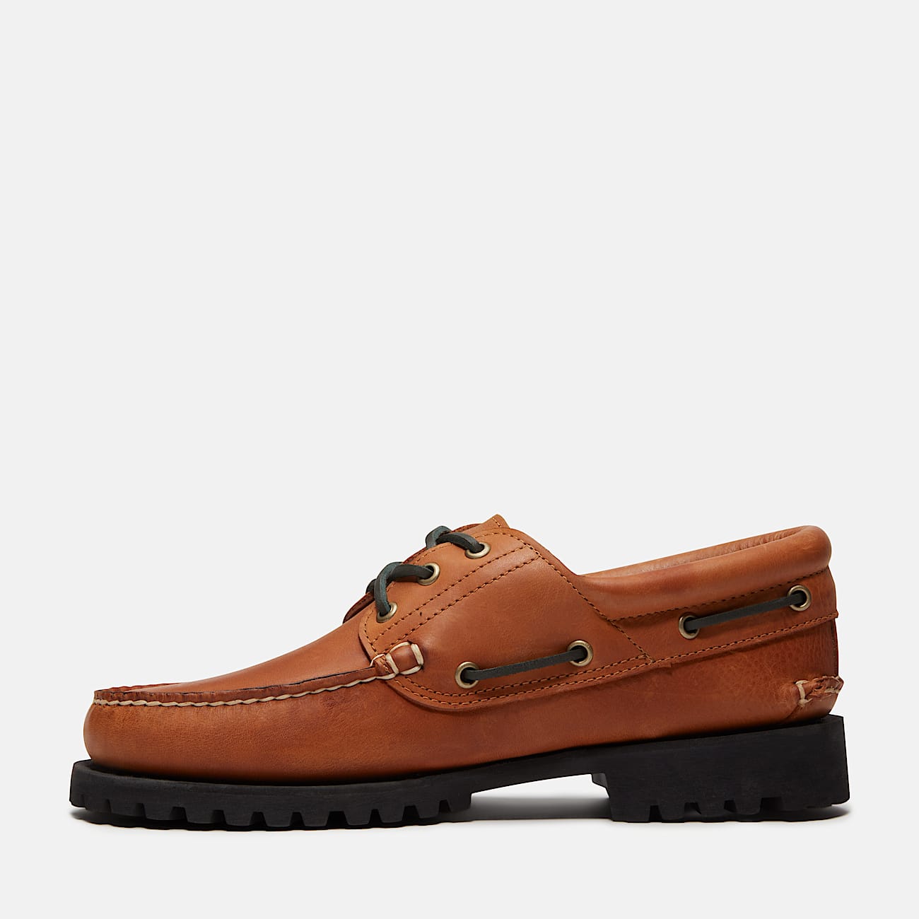 Timberland Authentic 3Eye Lug Handsewn Boat Shoe for Men in YellowBlack TBL Yellow ALT6