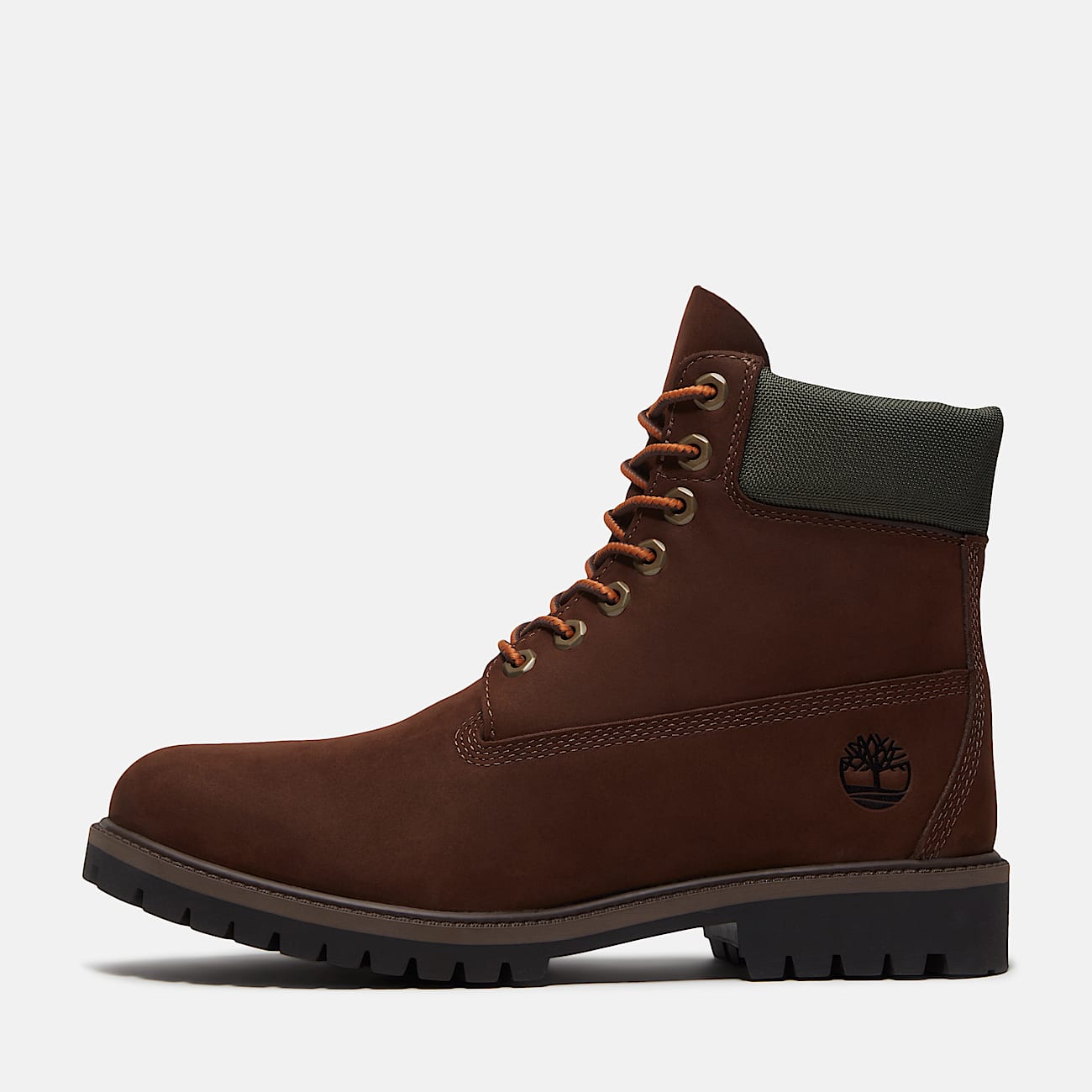 Timberland Heritage 6Inch Waterproof Boot for Men in Dark BrownYellow TBL Brown ALT8