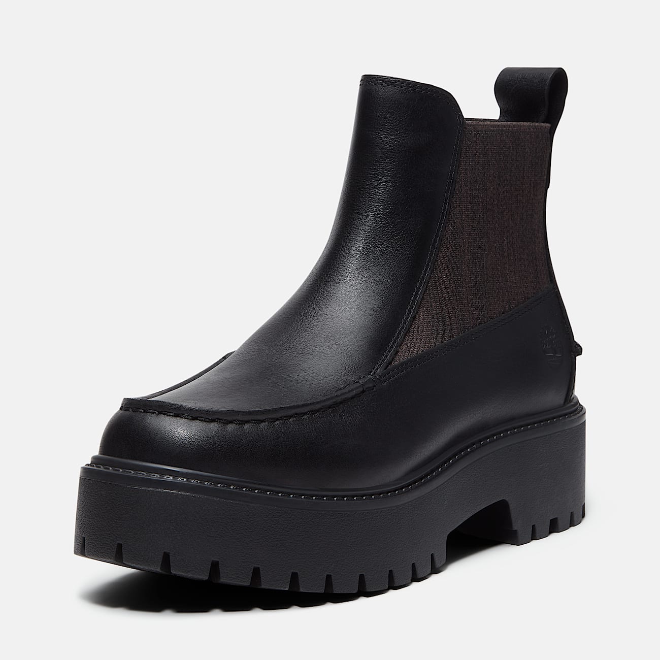 Stone Street Platform Chelsea Boot for Women in Black TBL Black ALT9