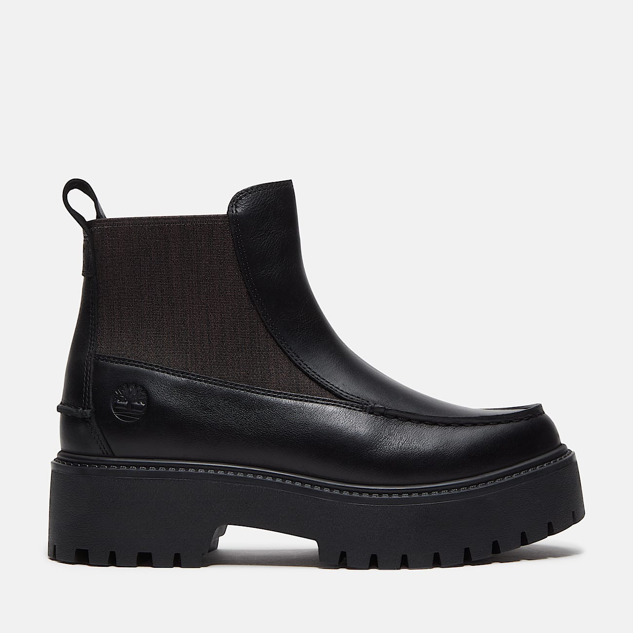 Stone Street Platform Chelsea Boot for Women in Black TBL Black HERO